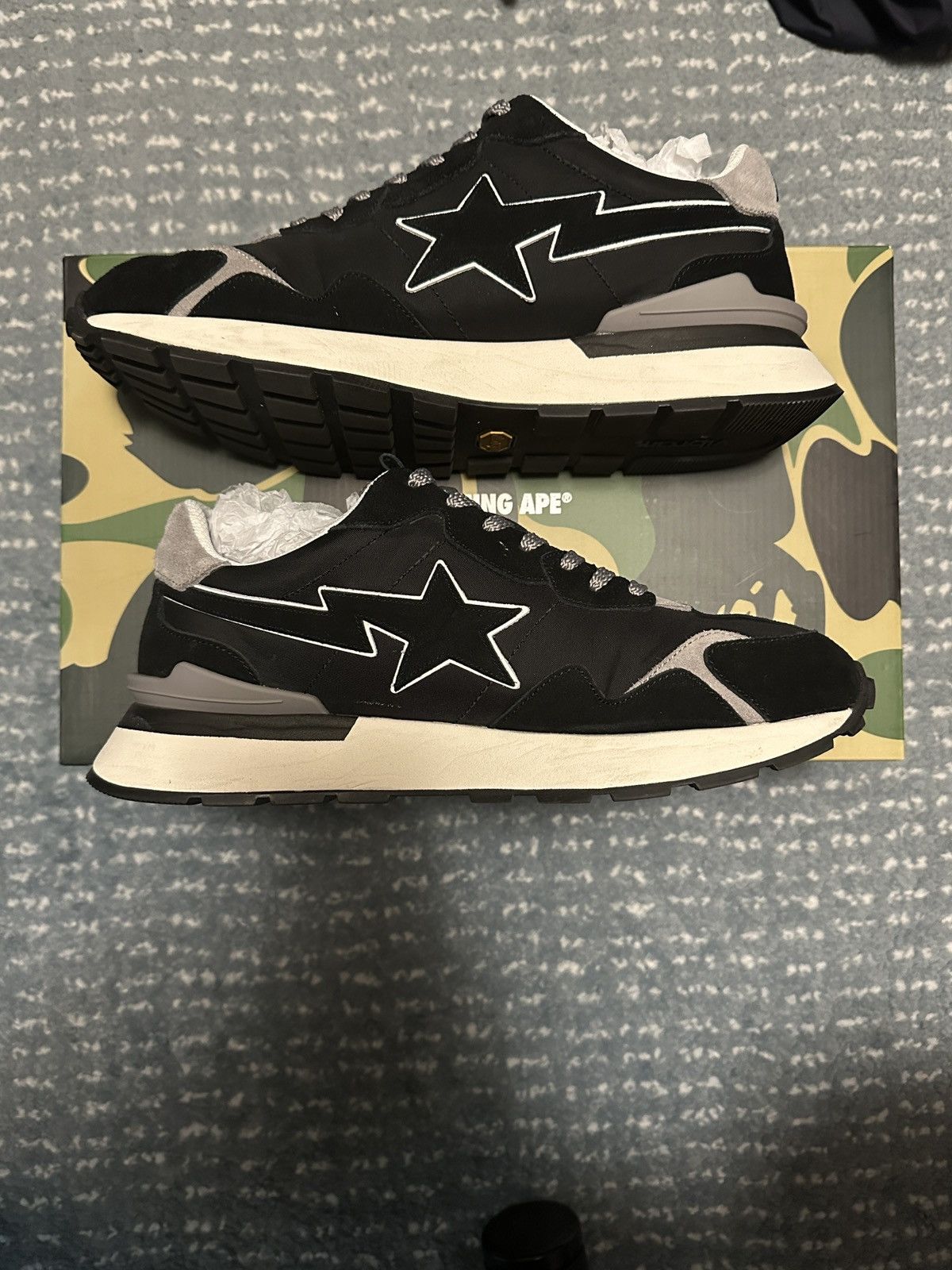 Bape Bape Roadsta Express #3 M1 ‘Black’ Size US 11 / EU 44 - 3 Thumbnail
