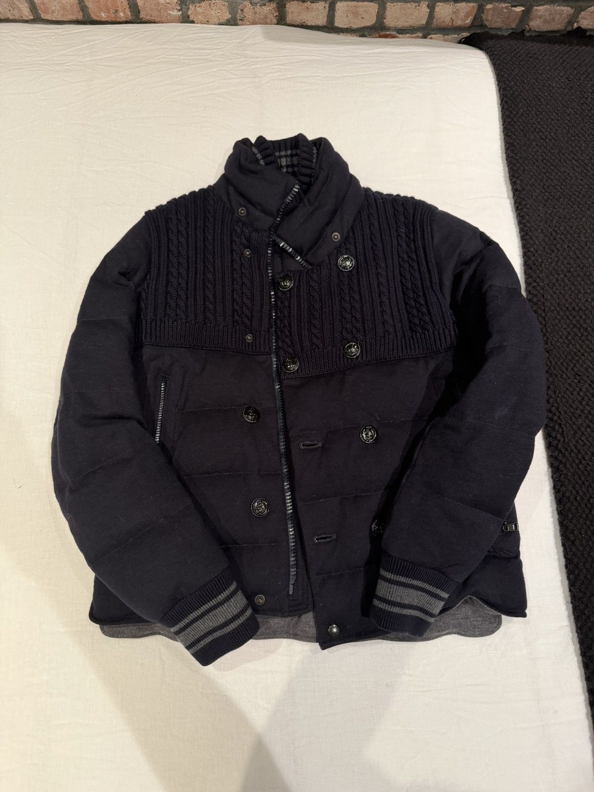 Moncler Men’s Navy Moncler Quilted Down Puffer Jacket Size US M / EU 48-50 / 2 - 2 Thumbnail