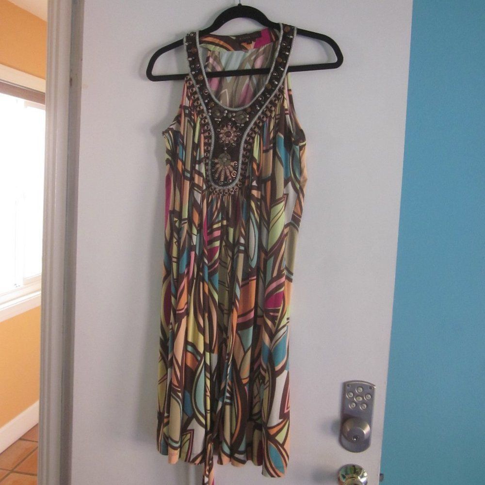 Anthropologie Ranna Gill Embellished Midi Halter Style Dress Size S Size S / US 4 / IT 40 - 12 Thumbnail