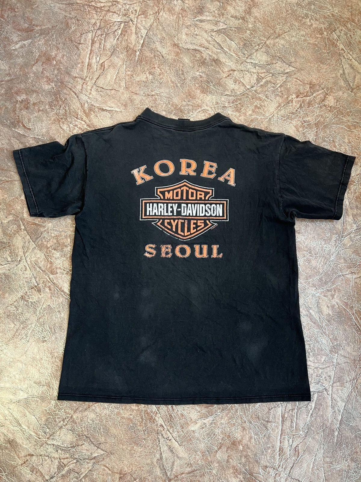 Harley Davidson Vintage Harley Davidson 1999 made in USA Seoul korea t shirt Size US XL / EU 56 / 4 - 10 Thumbnail