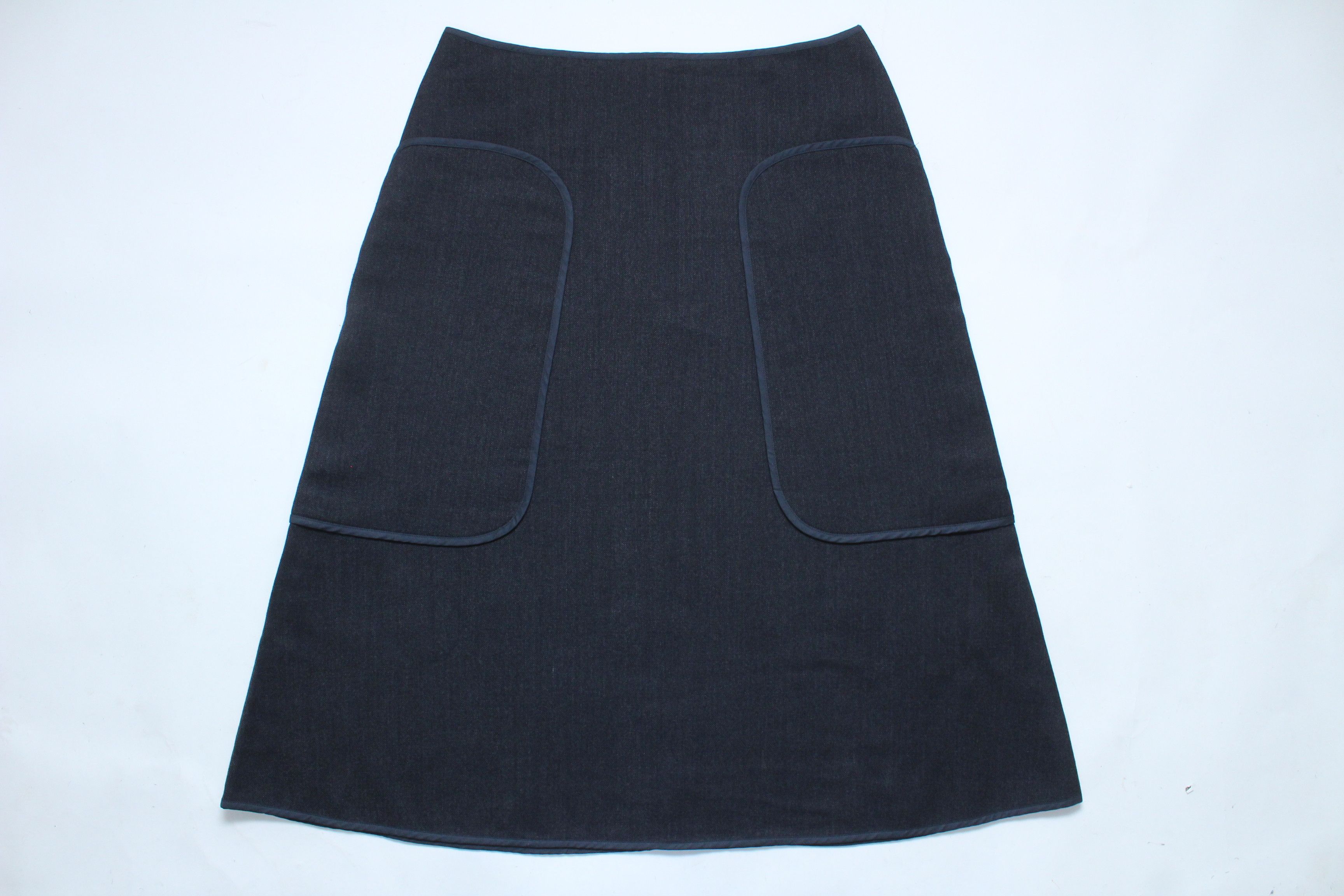 SOFIE D'HOORE Sofie D'Hoore 100% Wool Panel Midi Skirt Ink Blue Size 38 Size 26" / US 2 / IT 38 - 3 Thumbnail