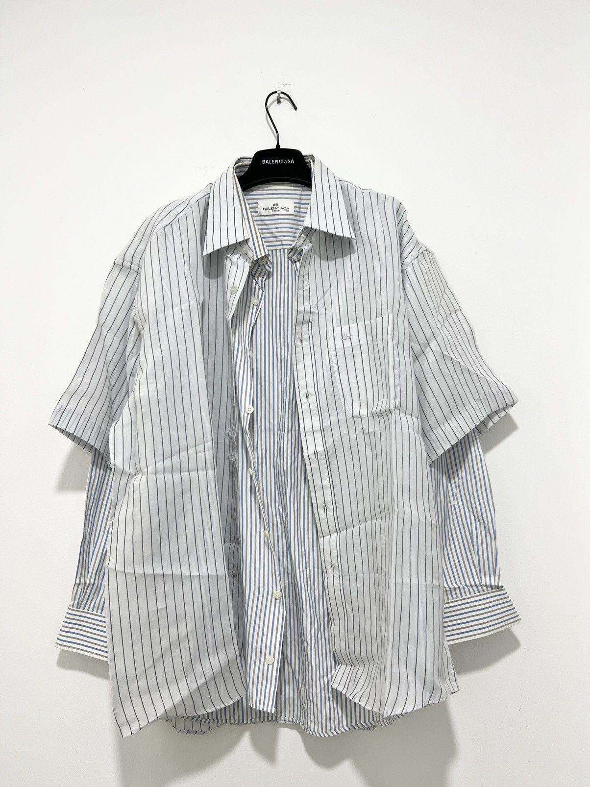 Balenciaga Balenciaga Hybrid Double Layer Shirt Size US L / EU 52-54 / 3 - 6 Thumbnail