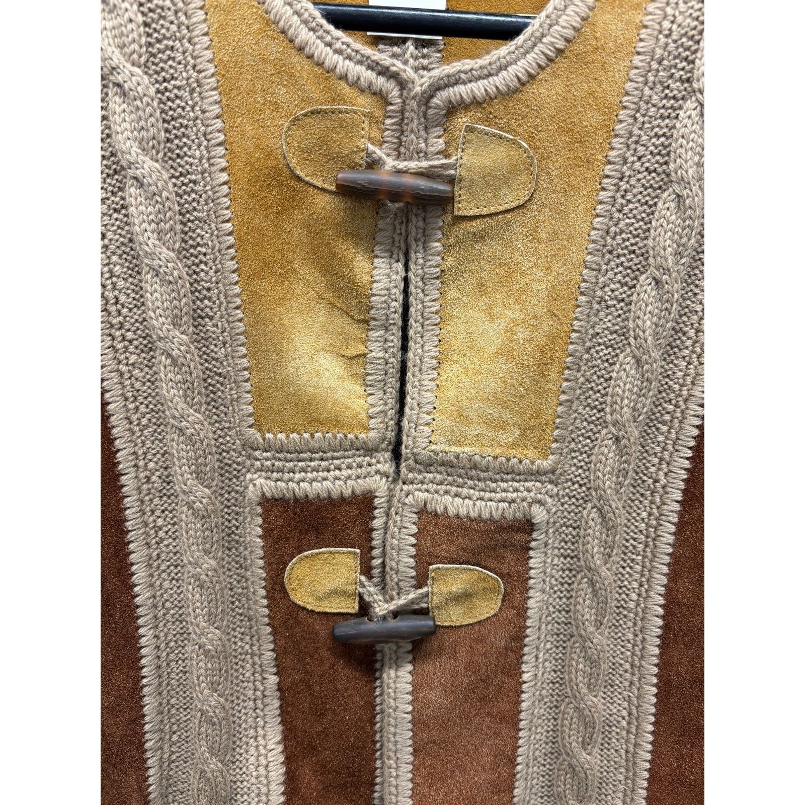 Dolce & Gabbana Dolce & Gabbana Leather Wool Vest Toggle Closure Size 48 Size S / US 4 / IT 40 - 4 Thumbnail