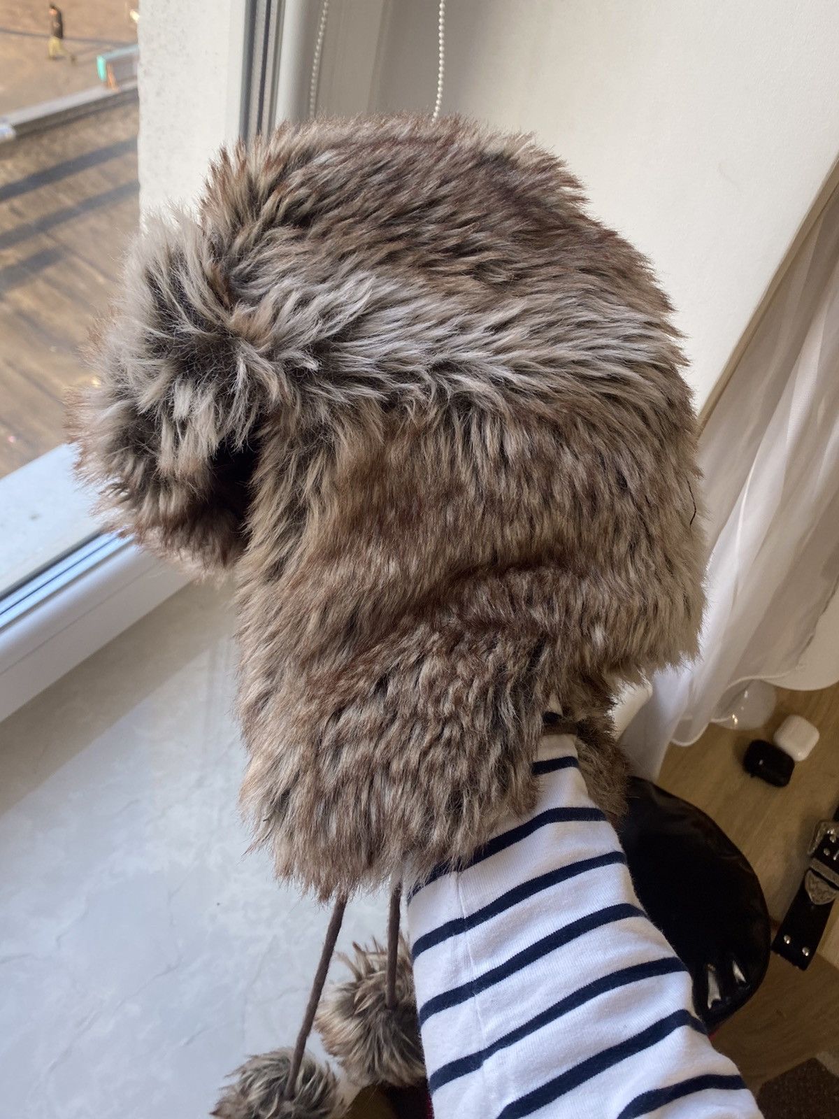 Vintage 🔥 Y2K Faux Fur Ushanka Vintage Fuzzy Warm Trapper Hat Size ONE SIZE - 8 Thumbnail