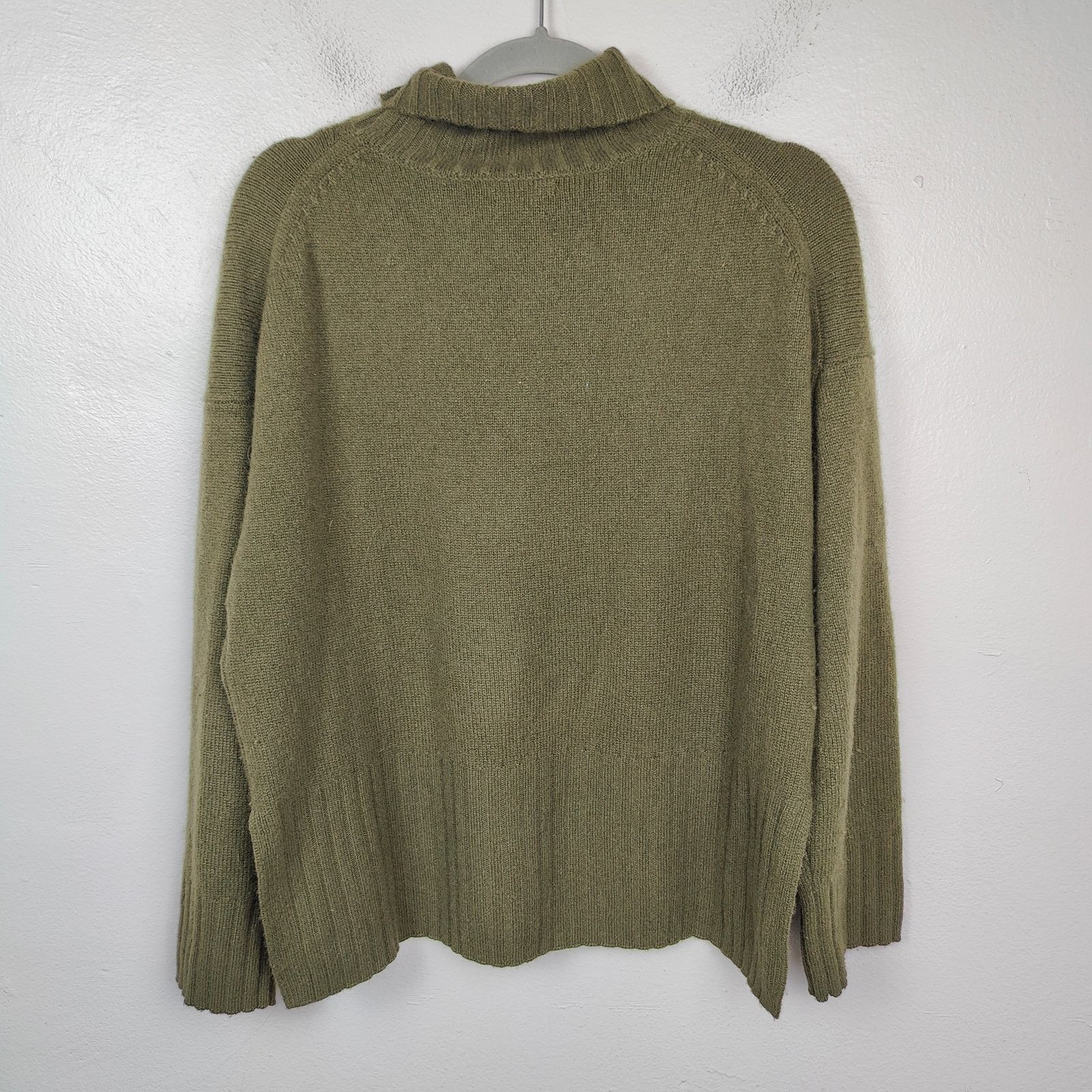 Massimo Dutti Massimo Dutti Cashmere Sweater Womens Medium Olive Green Size M / US 6-8 / IT 42-44 - 4 Thumbnail
