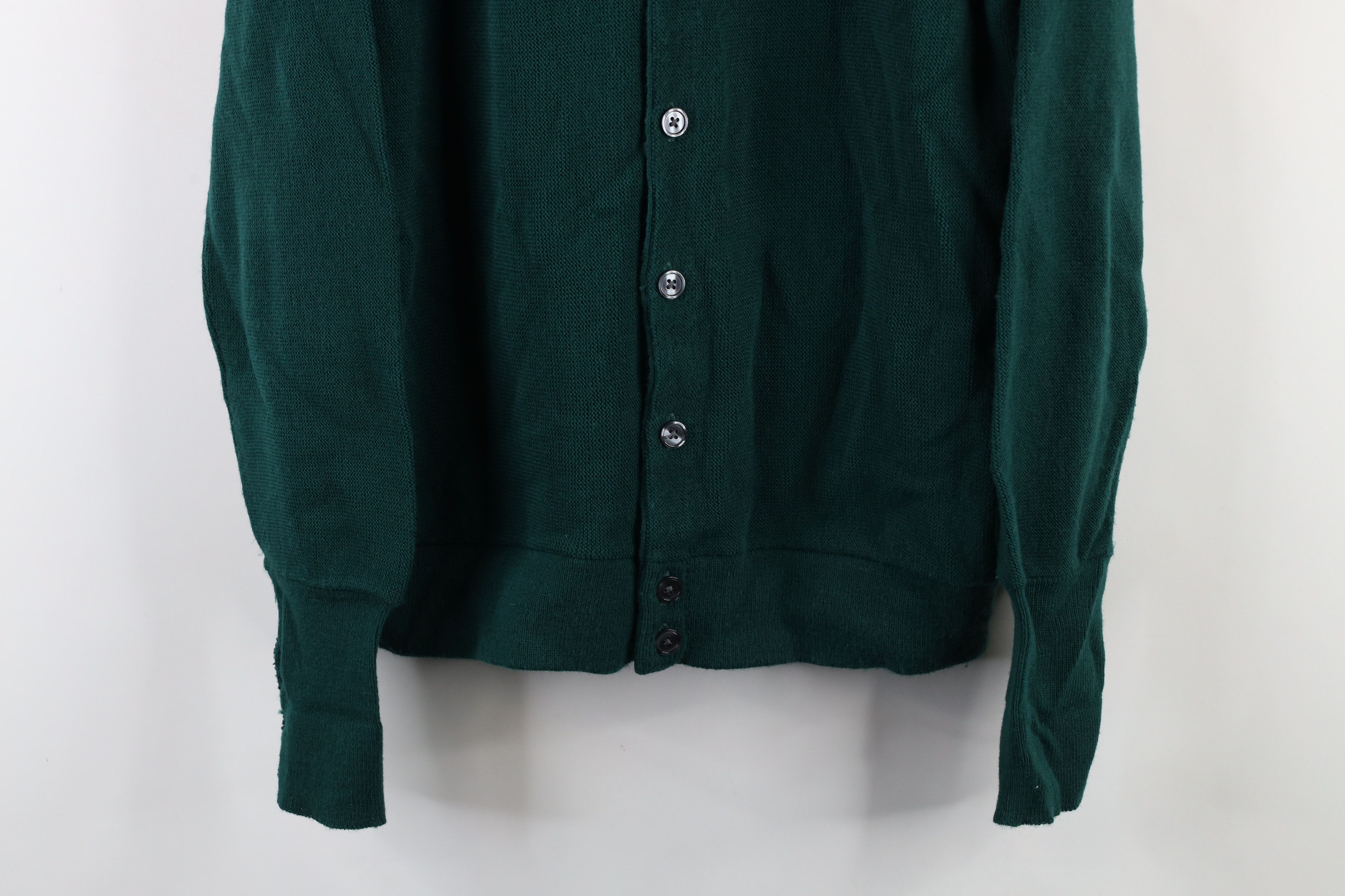Vintage Vintage 90s Streetwear Knit Cardigan Sweater Green USA Size US L / EU 52-54 / 3 - 3 Thumbnail