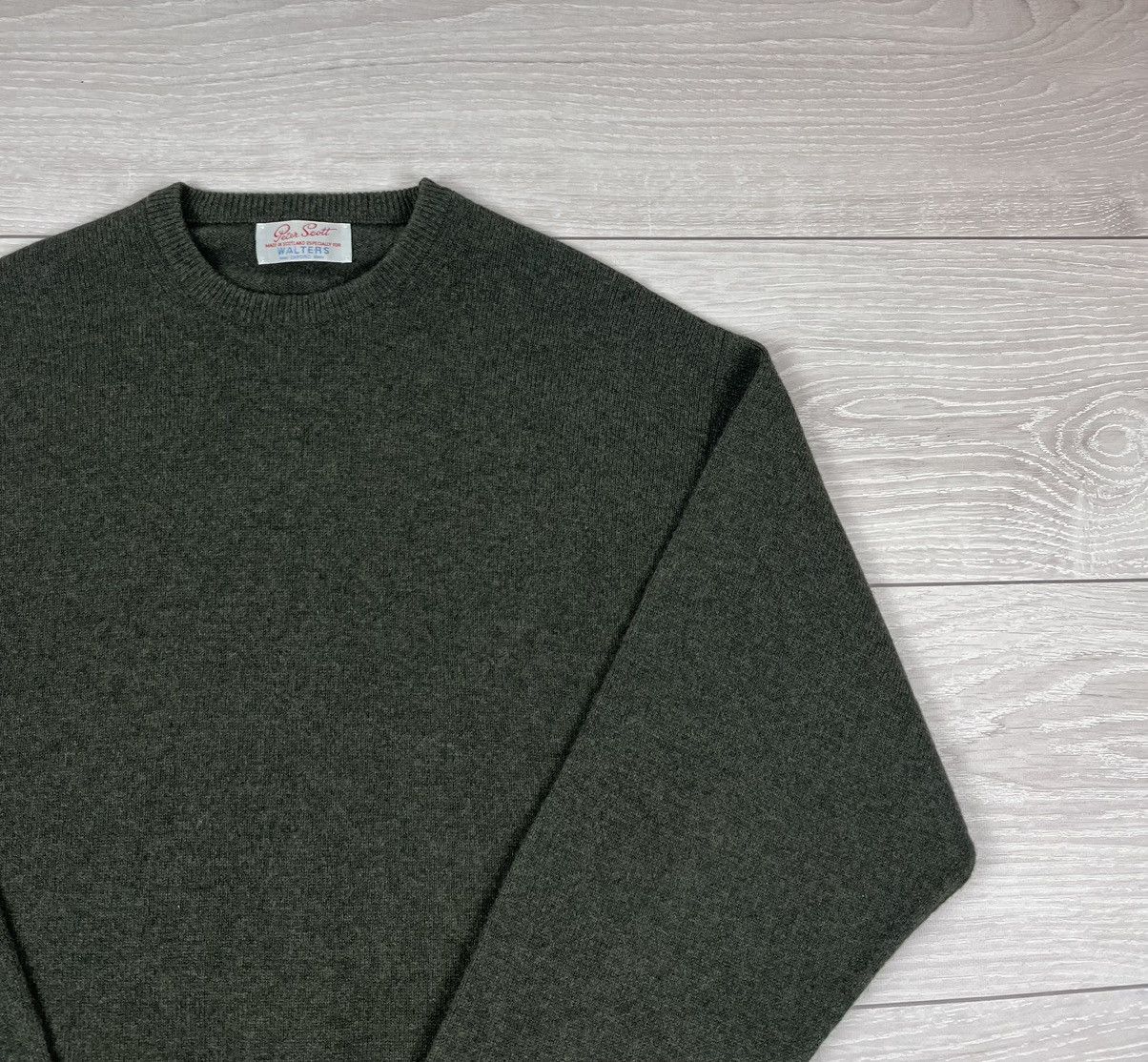 Vintage Peter Scott Walters Oxford Green Wool Knit Sweater Size US L / EU 52-54 / 3 - 6 Thumbnail