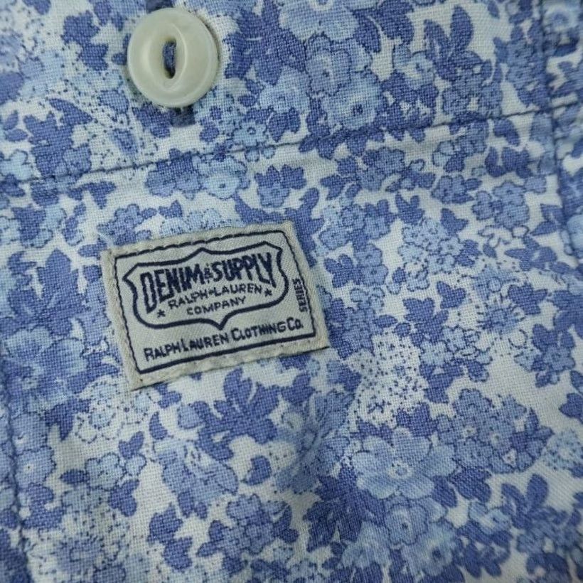 Ralph Lauren Denim & Supply Ralph Lauren Shirt Mens M Blue Floral Print Button Up Long Sleeve Size US M / EU 48-50 / 2 - 4 Thumbnail