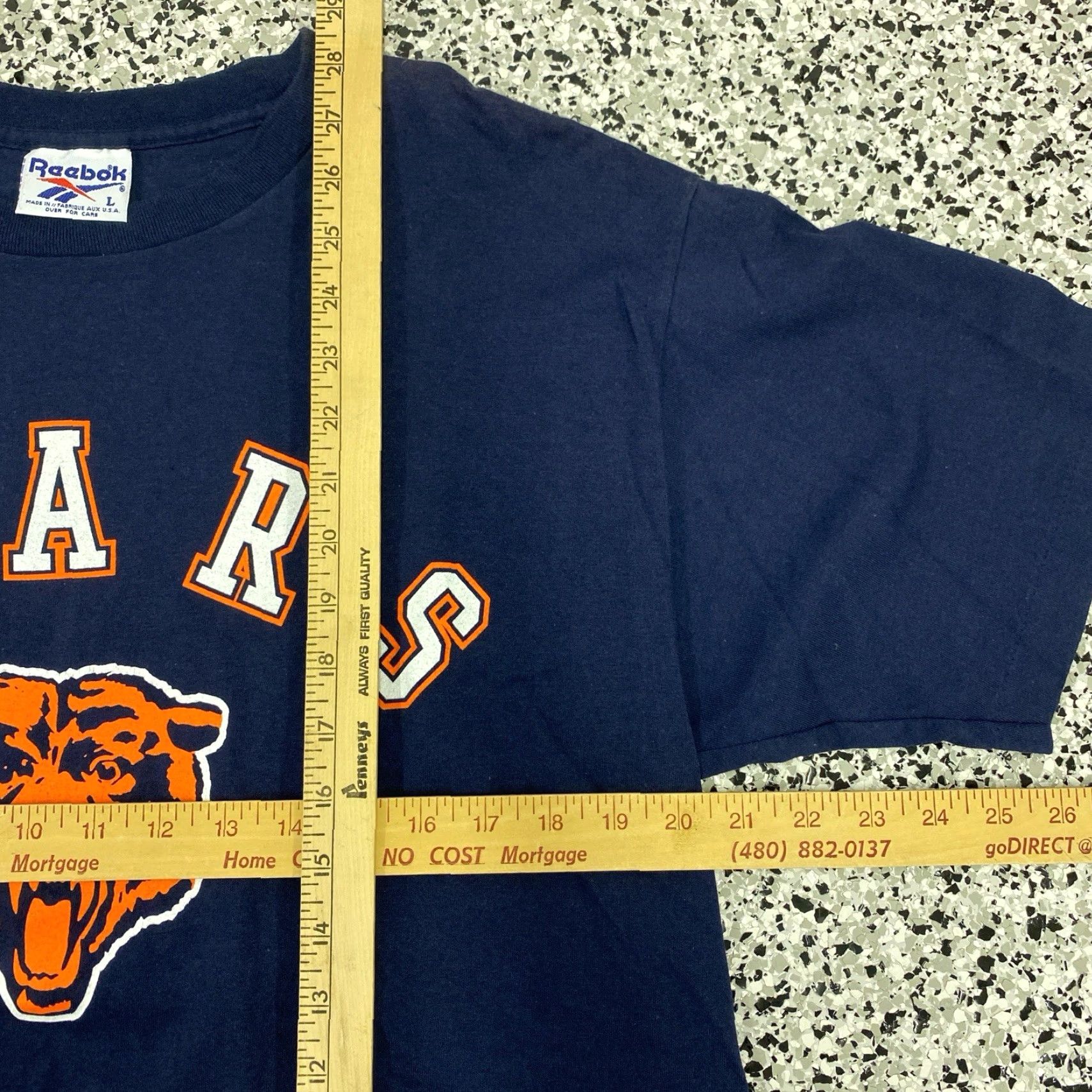 Reebok VINTAGE Chicago Bears Reebok T-Shirt L Men's Blue USA Made in USA Large Mens Blue Chicago Bears T-Shirt Reebok USA 90s Size US L / EU 52-54 / 3 - 2 Thumbnail