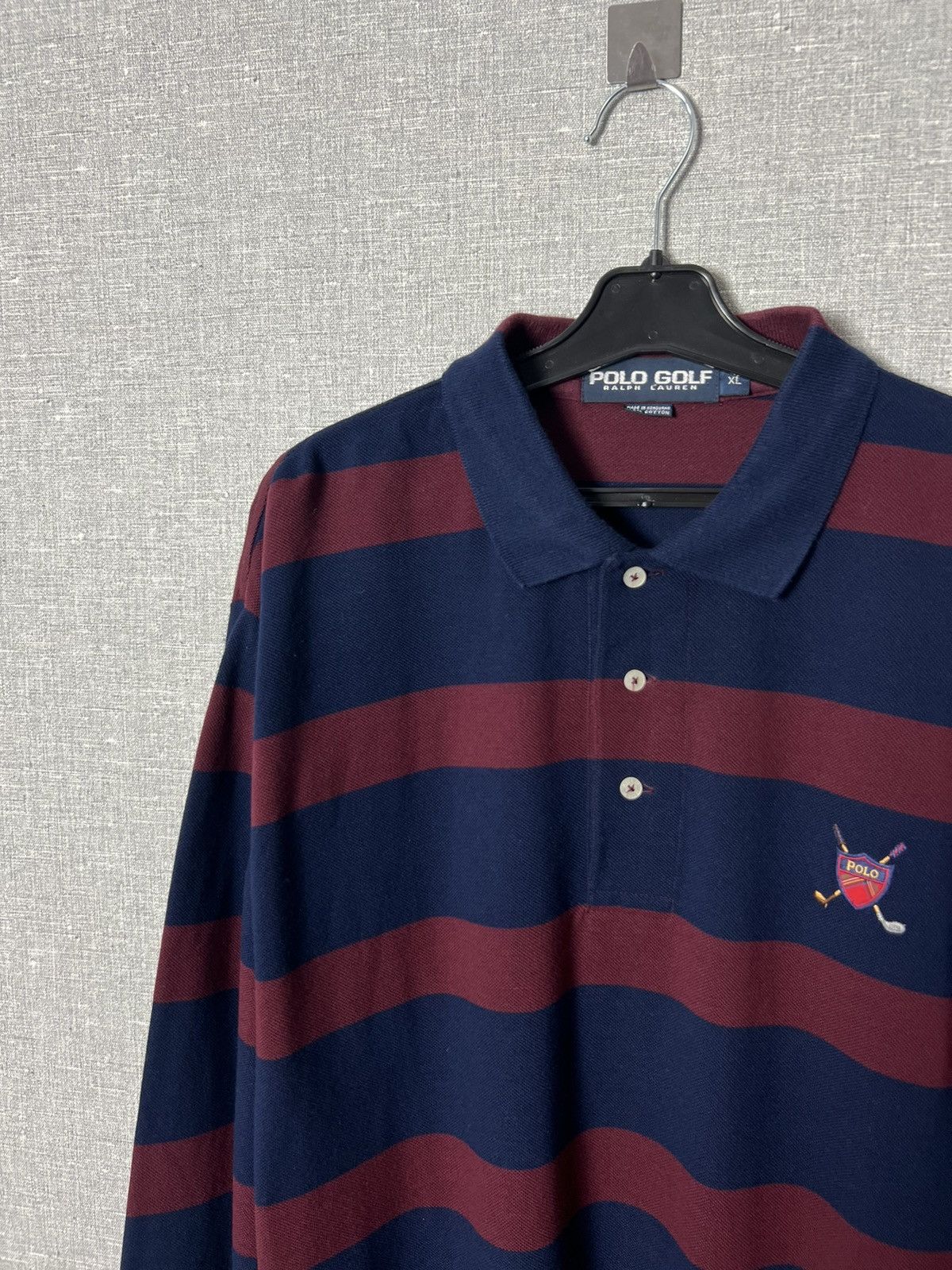 Polo Ralph Lauren Vintage Ralph Lauren Golf Striped Rugby Polo Long Sleeve Size US XL / EU 56 / 4 - 3 Thumbnail