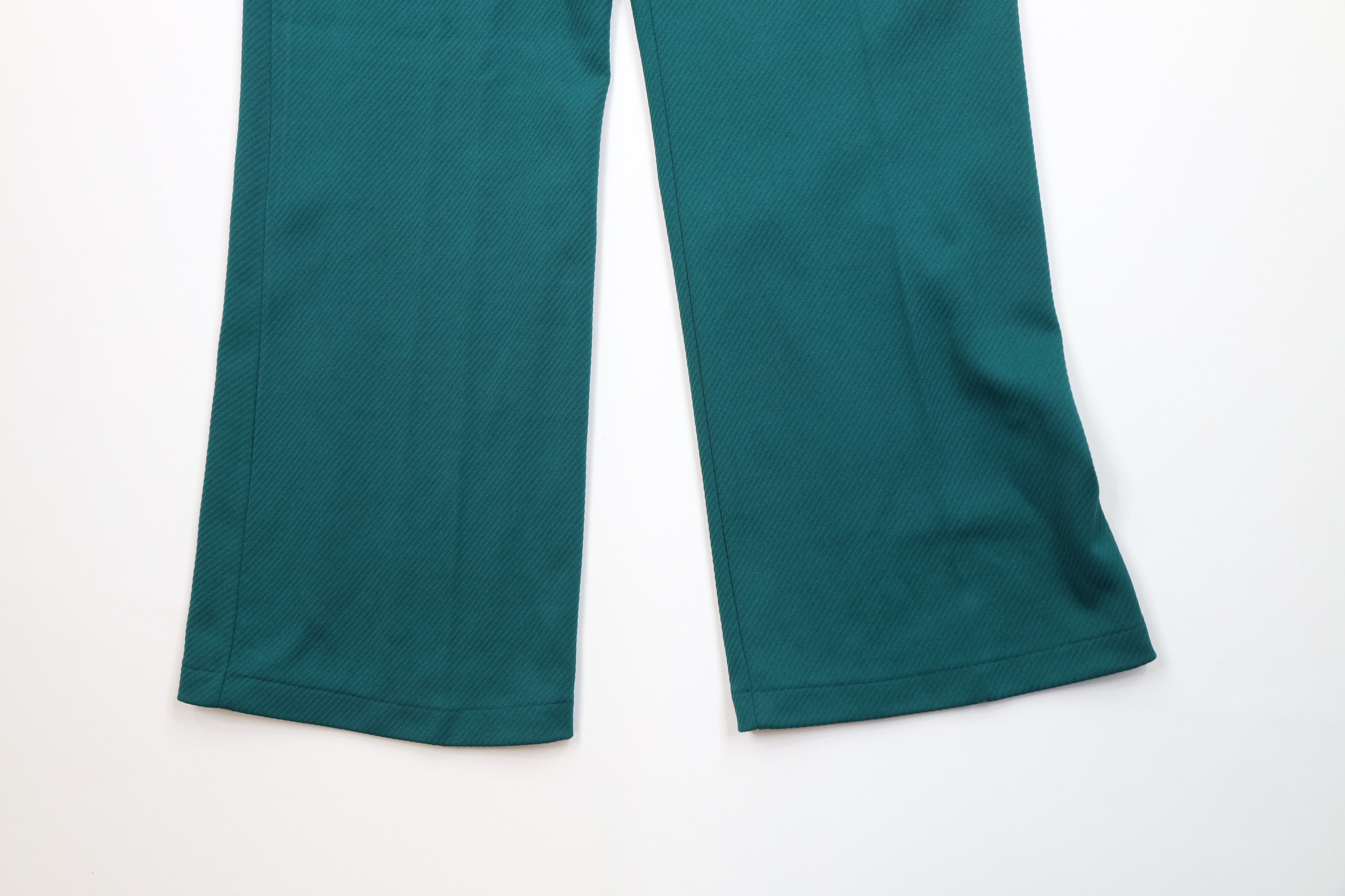 Vintage Vintage 70s Streetwear Bell Bottoms Pants Green Polyester Size 38" / US 16 / IT 52 - 10 Thumbnail