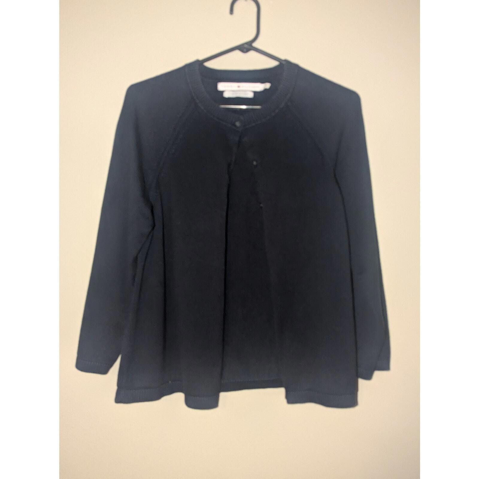 Tommy Hilfiger Vintage Y2K Women's Tommy Hilfiger Cardigan Navy Blue Large Size L / US 10 / IT 46 - 1 Thumbnail