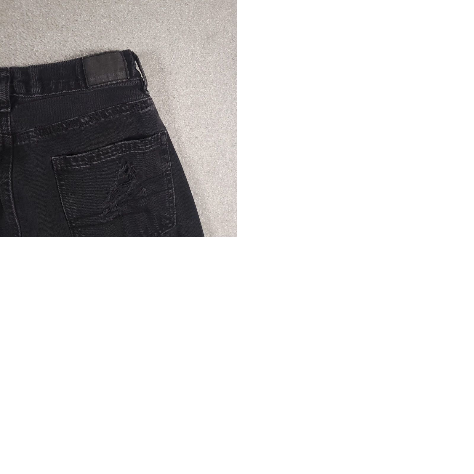 Vintage American Eagle Jeans Womens 0 Relaxed Mom High Rise Distressed Ripped Denim Pant Size 25" / US 0 / IT 36 - 10 Thumbnail
