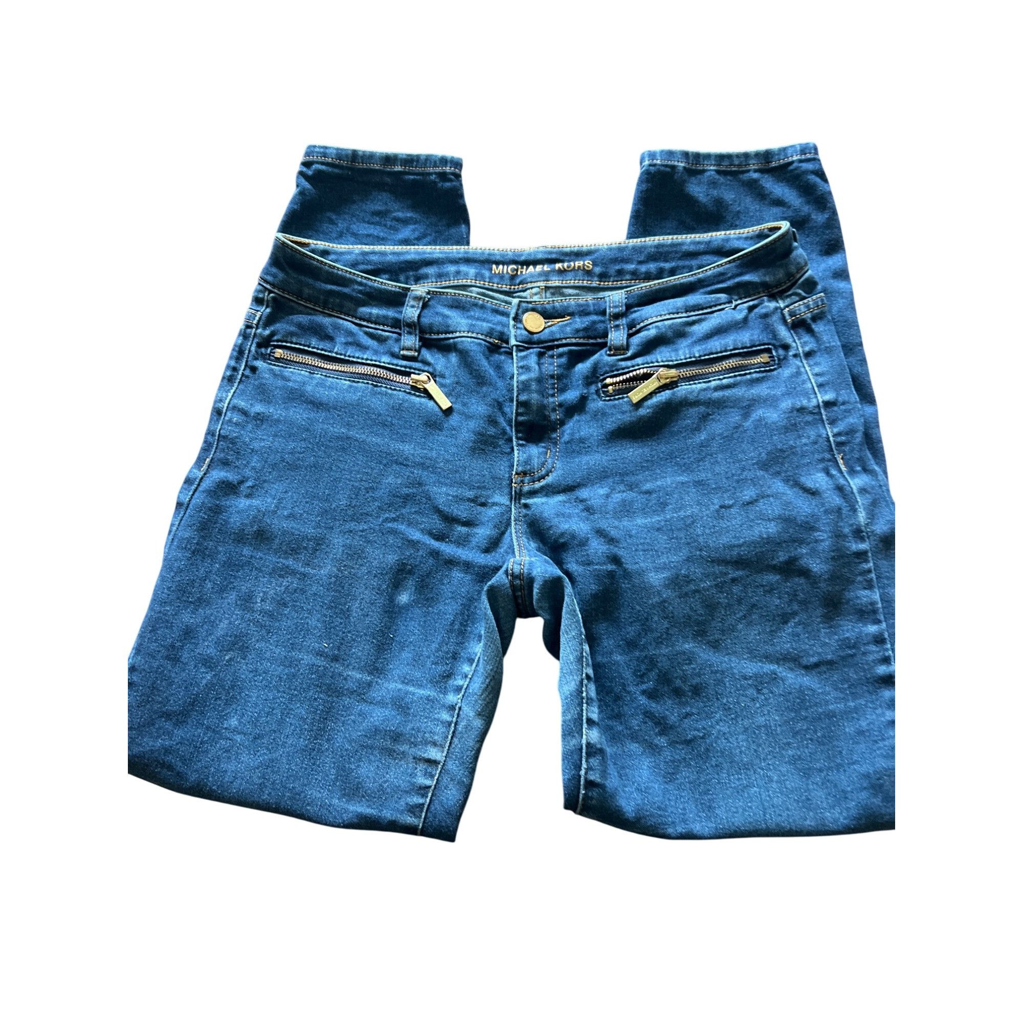 Michael Kors Michael Kors Skinny Ankle Jeans Blue Denim Zip Front Pockets Size 30" / US 8 / IT 44 - 1 Thumbnail