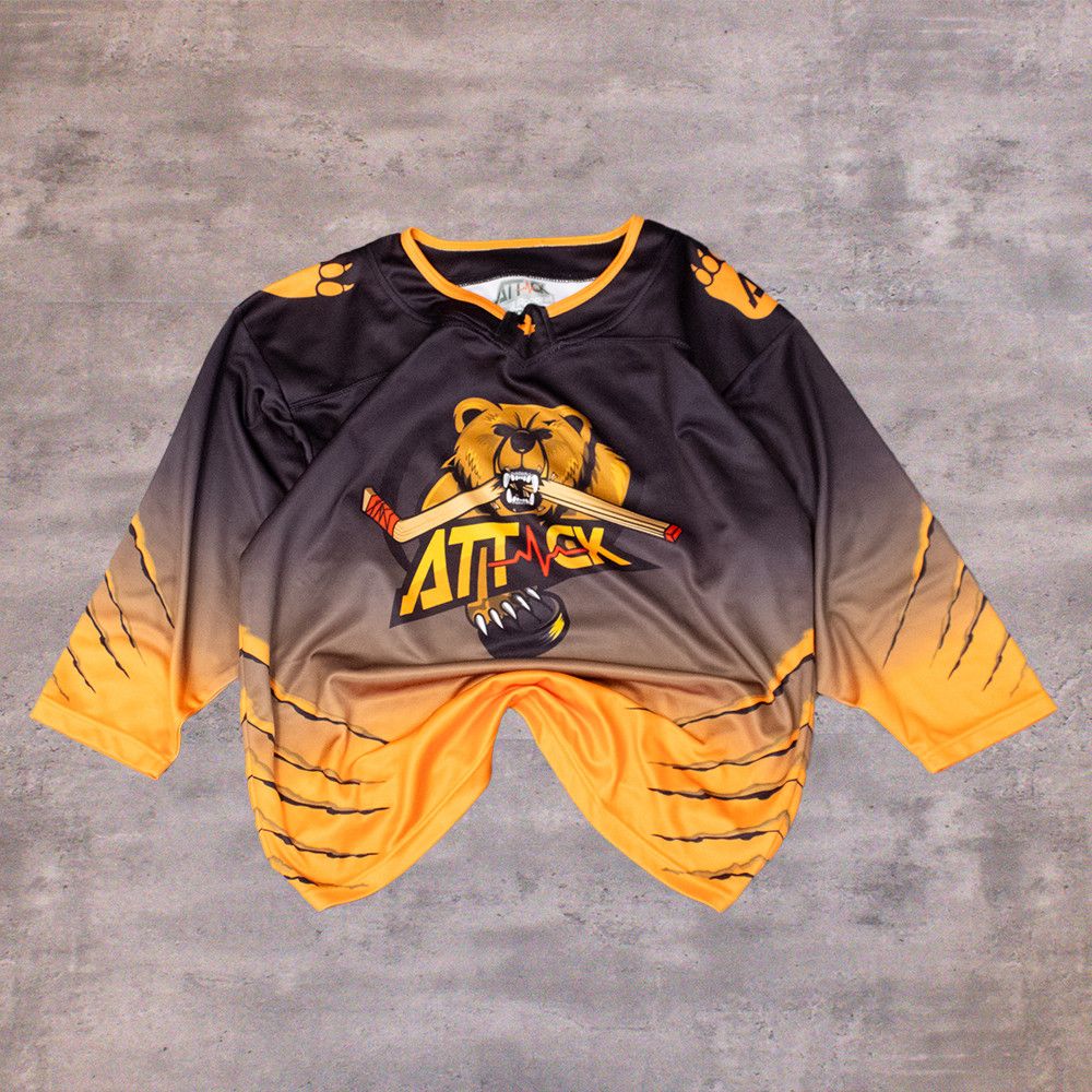 Vintage Attack Apparel Bear All Over Print Oversize Hockey Jersey Size US XXL / EU 58 / 5 - 1 Thumbnail