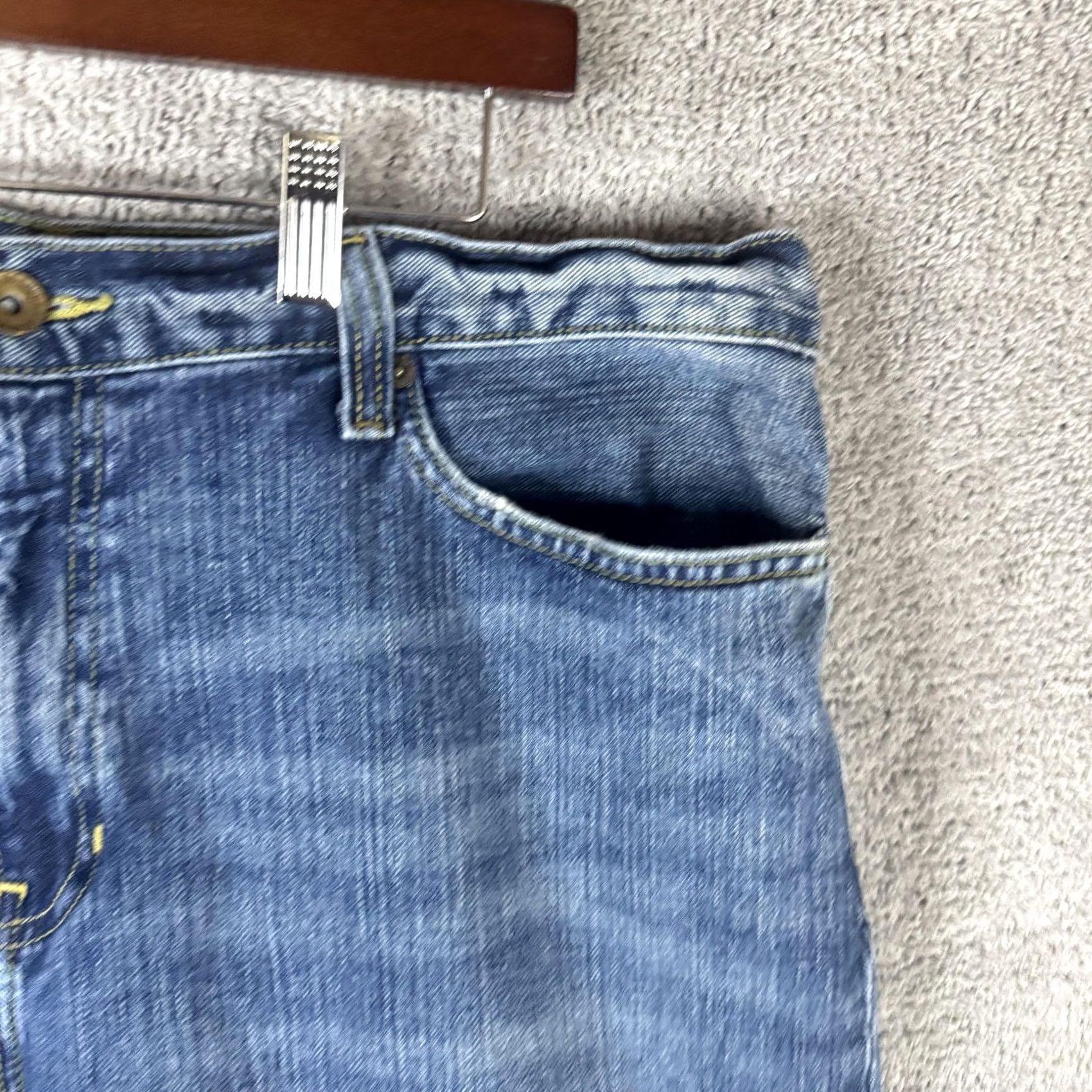CO Roebuck & Co Jeans Mens 38x34 Blue Relaxed Straight Denim Medium Wash Jeans Size US 38 / EU 54 - 3 Thumbnail