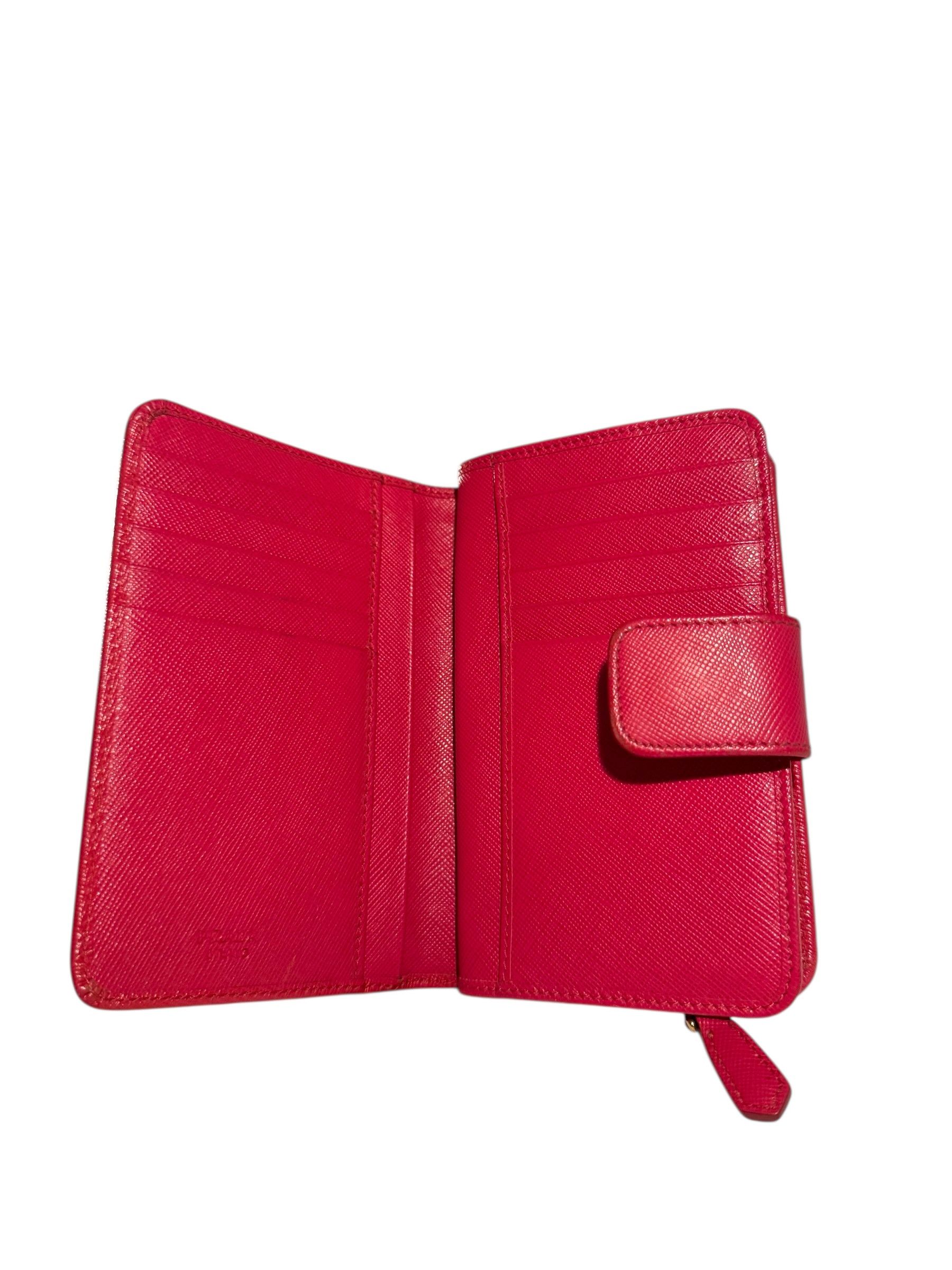 Prada Vintage Prada Saffiano Compact Wallet Size ONE SIZE - 3 Thumbnail