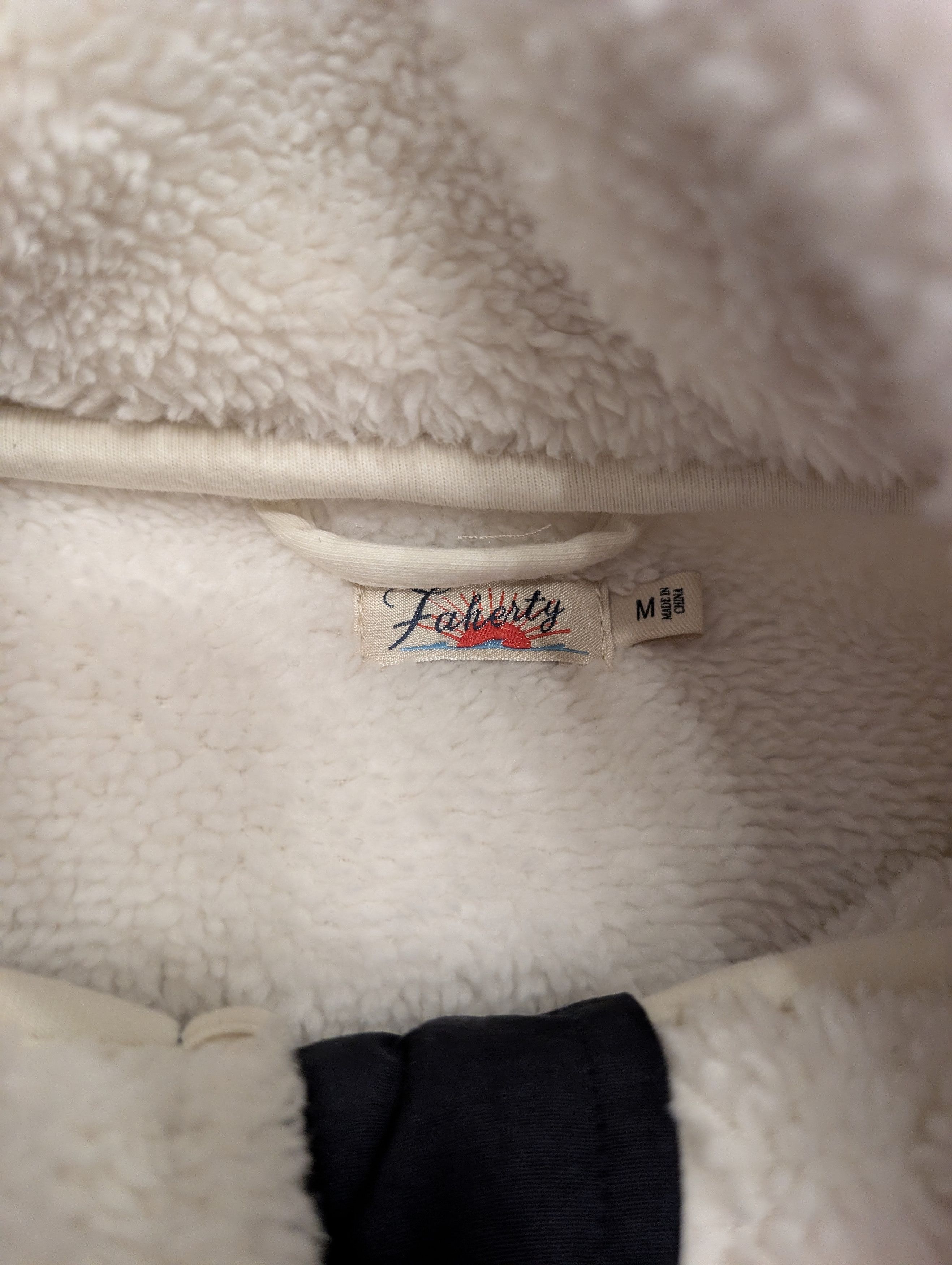 Faherty Faherty Ski Stripe High Pile Fleece Jacket Navy Size M / US 6-8 / IT 42-44 - 3 Thumbnail