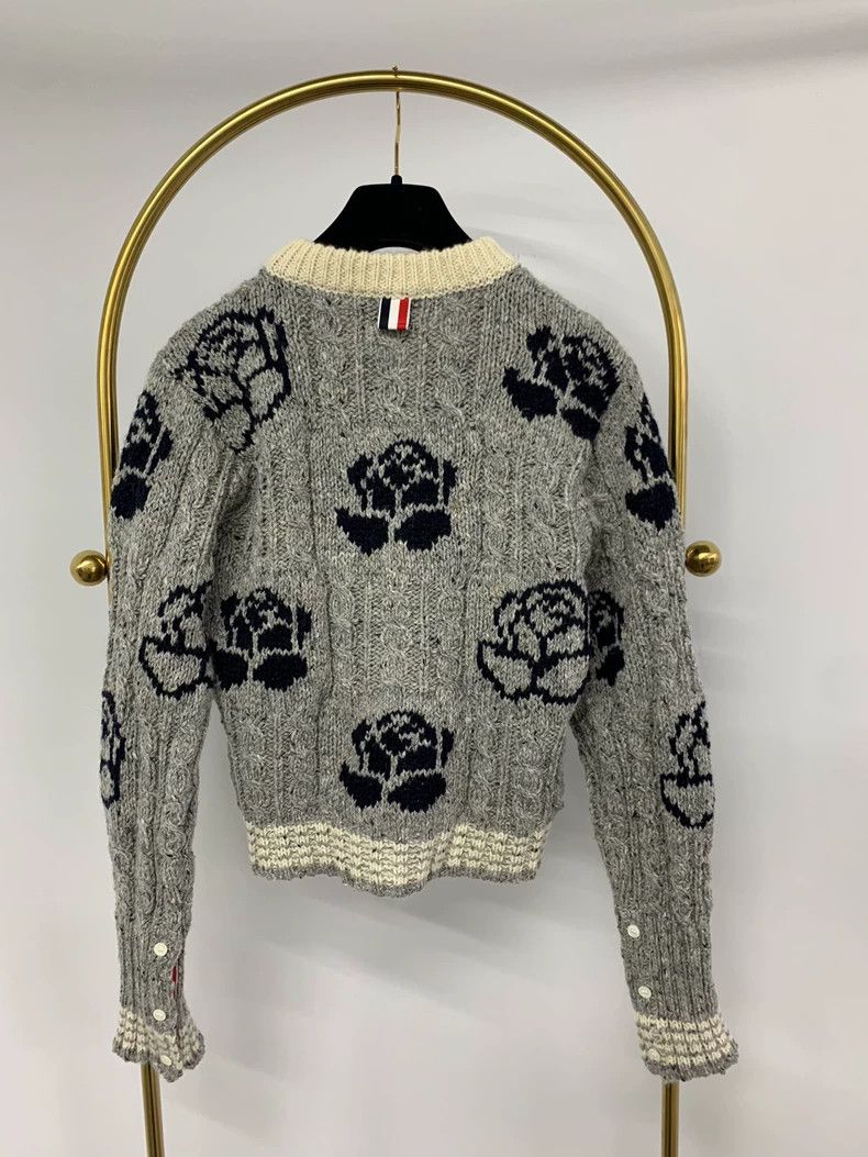 Thom Browne Thom Browne Gray knitted cardigan Size S / US 4 / IT 40 - 2 Thumbnail