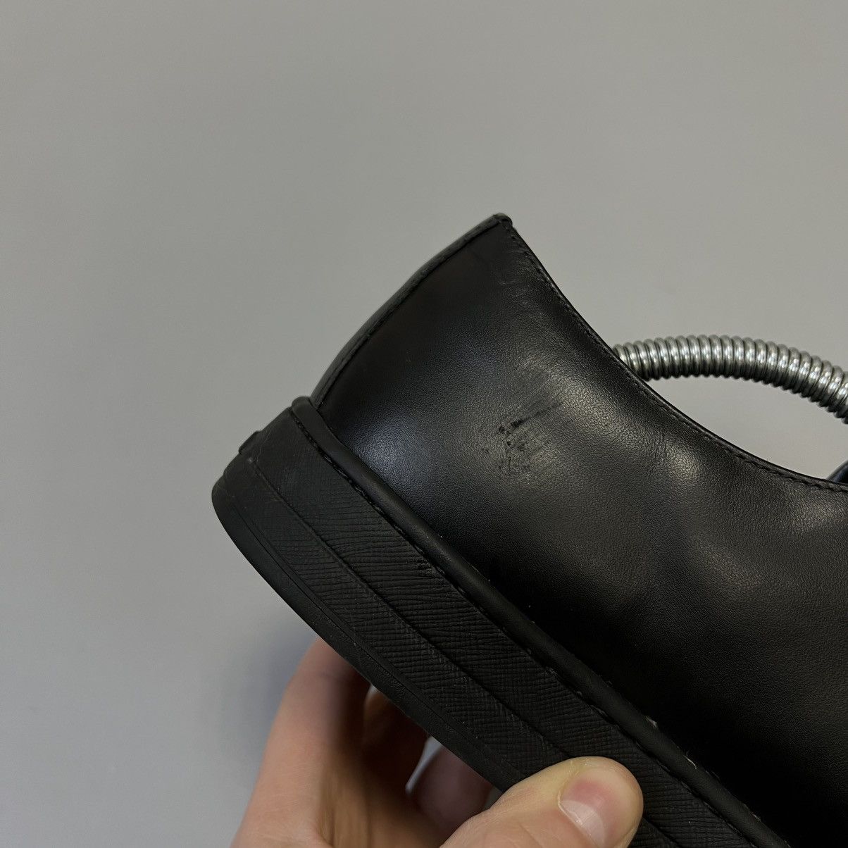 Prada Prada Sneakers Leather Shoes Black Luxury UK 8 men's Size US 9 / EU 42 - 10 Thumbnail