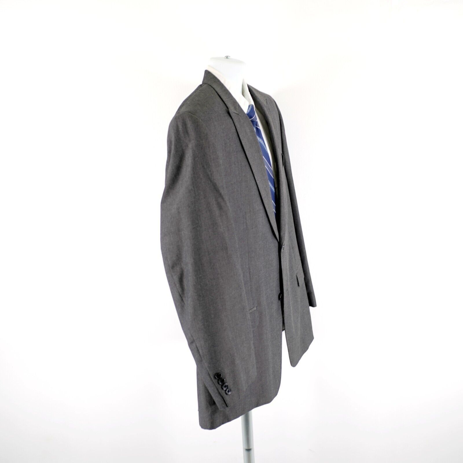 Joseph Abboud Joe Joseph Abboud Polyester Gray Herringbone 2 Button 2 Piec Size 42R - 8 Thumbnail