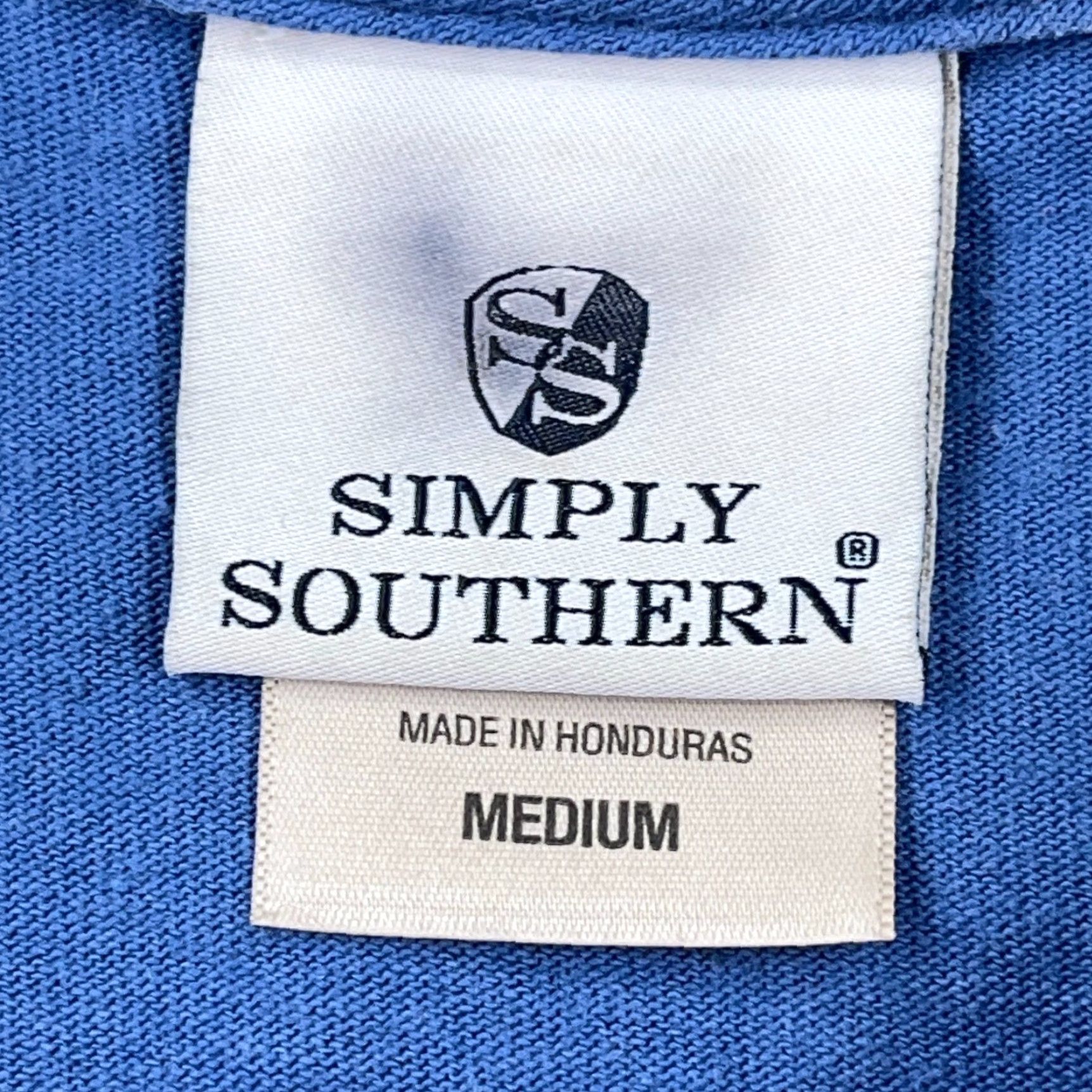 Vintage Simply Southern Shirt Women M Blue Tee Church Christian God Religion Shirt Size M / US 6-8 / IT 42-44 - 4 Thumbnail