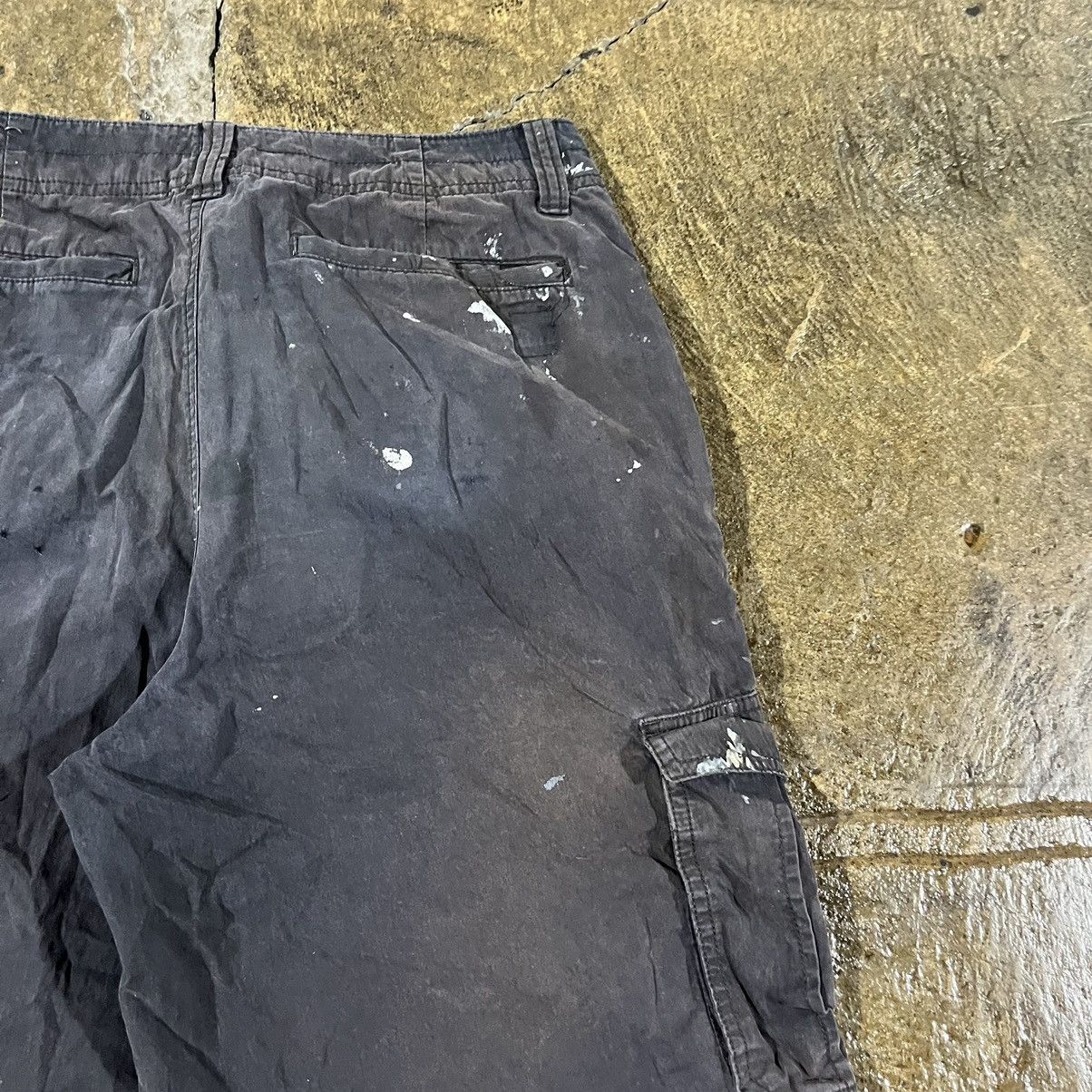 Japanese Brand × Vintage Crazy Paint Splatter Thrashed Workwear Skater Cargo Shorts Size US 32 / EU 48 - 5 Thumbnail