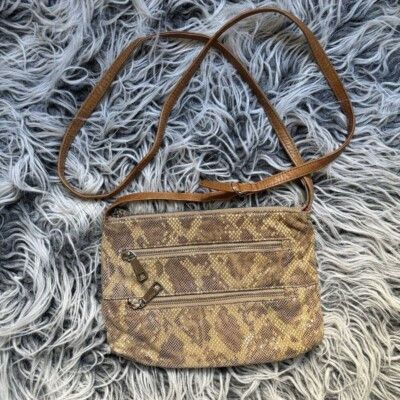 Hobo Hobo Mara Autumn Python Brown Snakeskin Leather Purse Should Size ONE SIZE - 1 Thumbnail