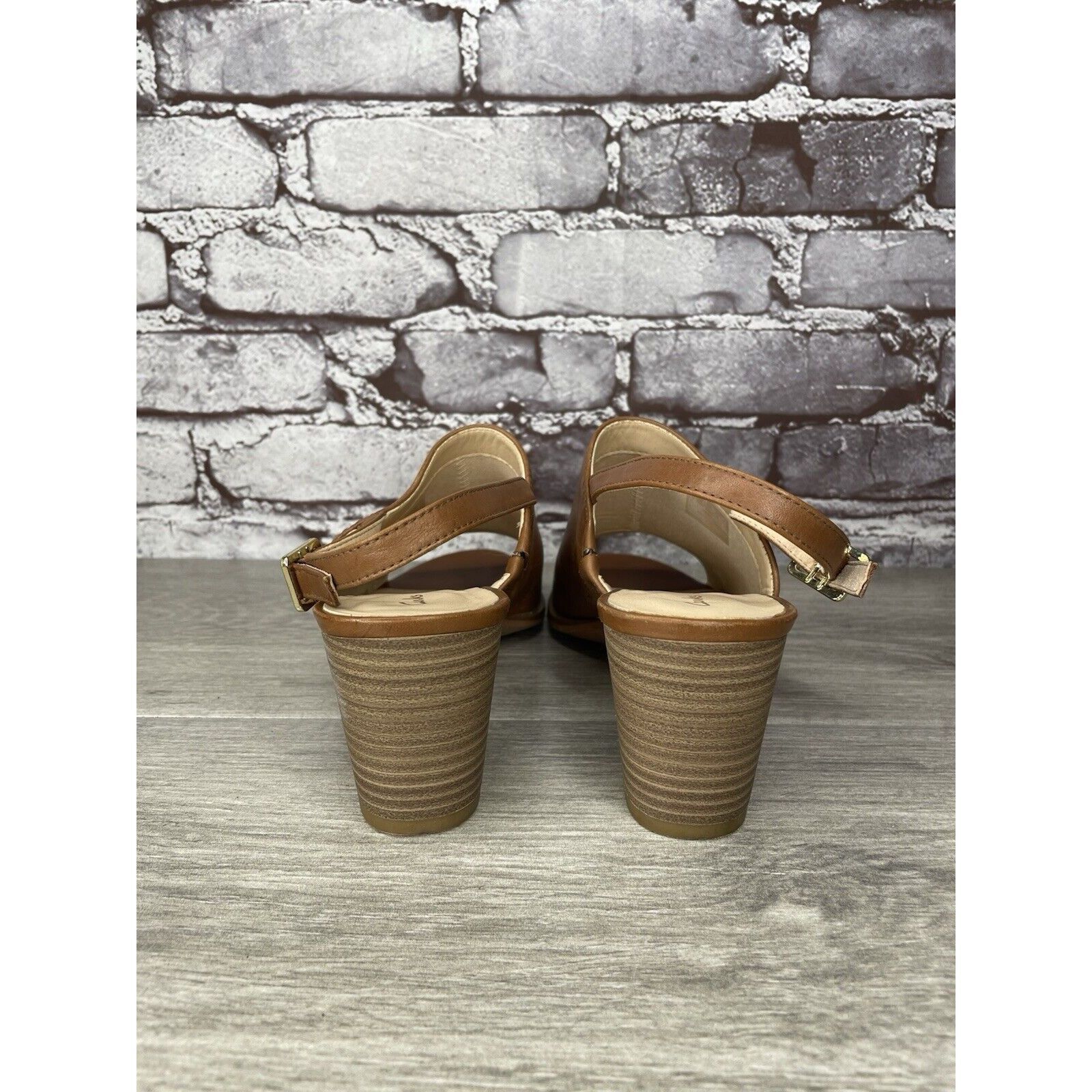 Clarks Clarks Brown Leather Casual Ankle Strap Open Toe Sandals Wom Size US 8.5 / IT 38.5 - 4 Thumbnail