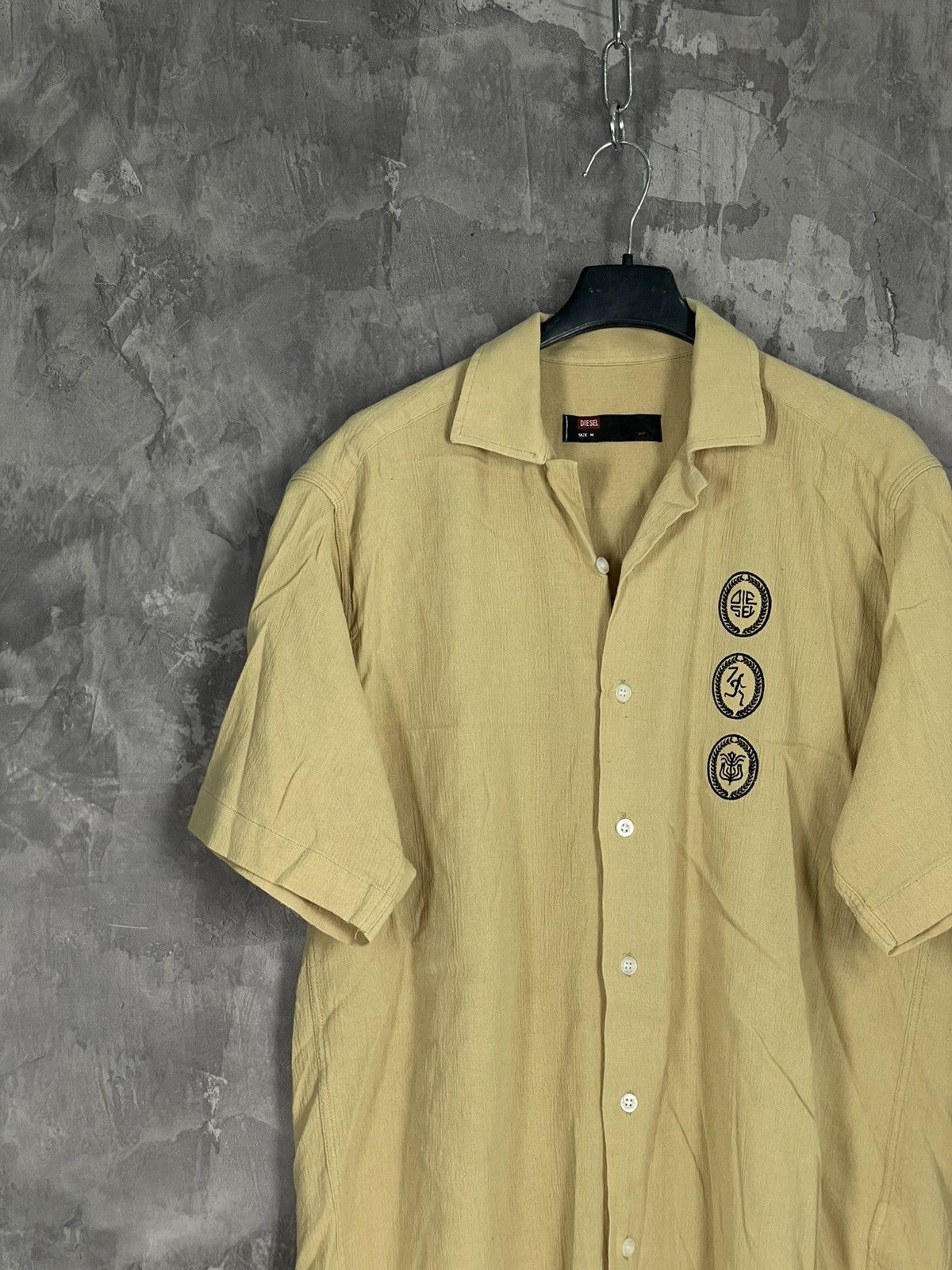 Diesel Diesel Embroidered Logo Short Sleeve Button Up Shirt Y2K Size US M / EU 48-50 / 2 - 3 Thumbnail