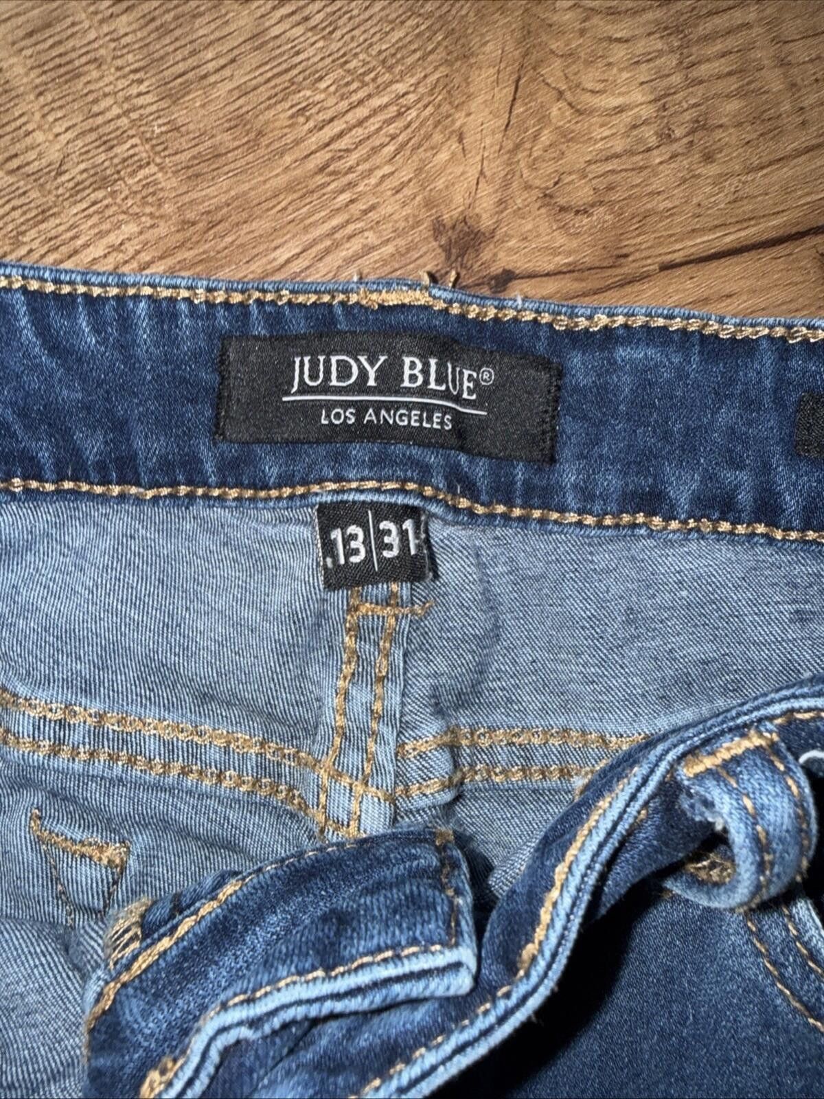 Other JUDY BLUE Mid Rise Distressed Snake Print Skinny Fit Jeans Size 31" - 6 Thumbnail