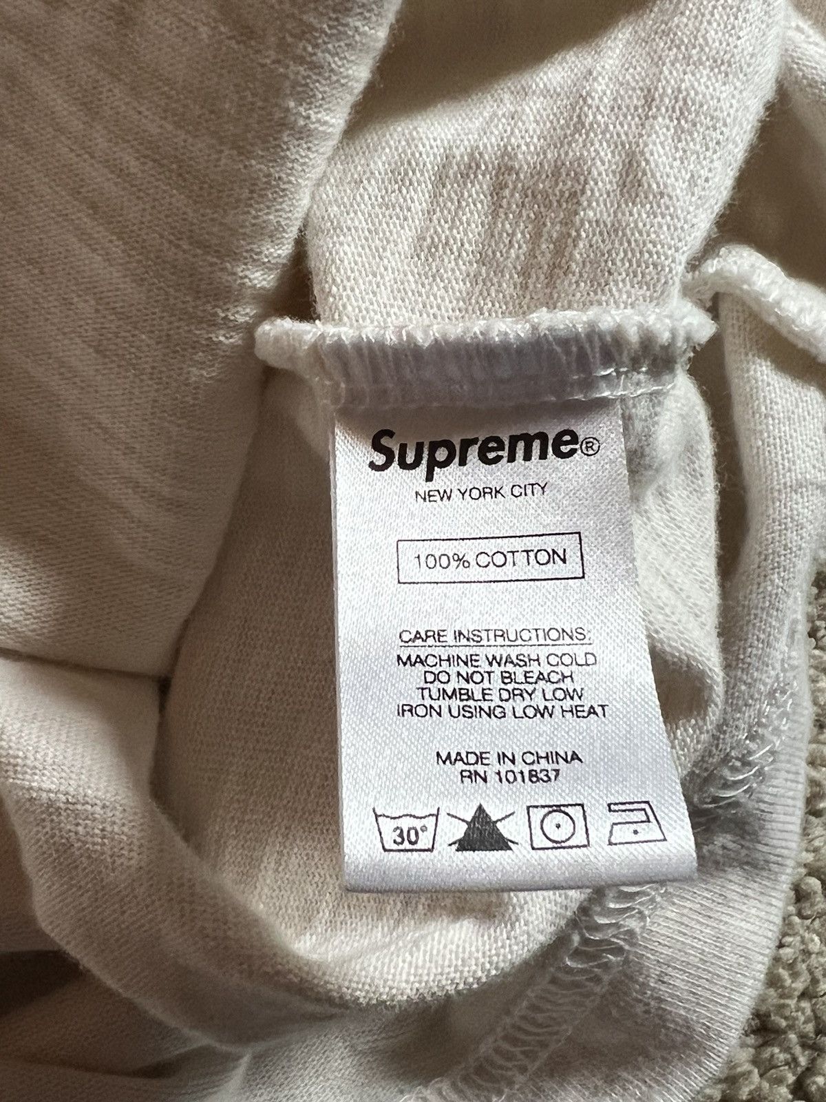 Supreme Supreme S/S Pocket Tee Heather Pale Yellow Size US M / EU 48-50 / 2 - 5 Thumbnail