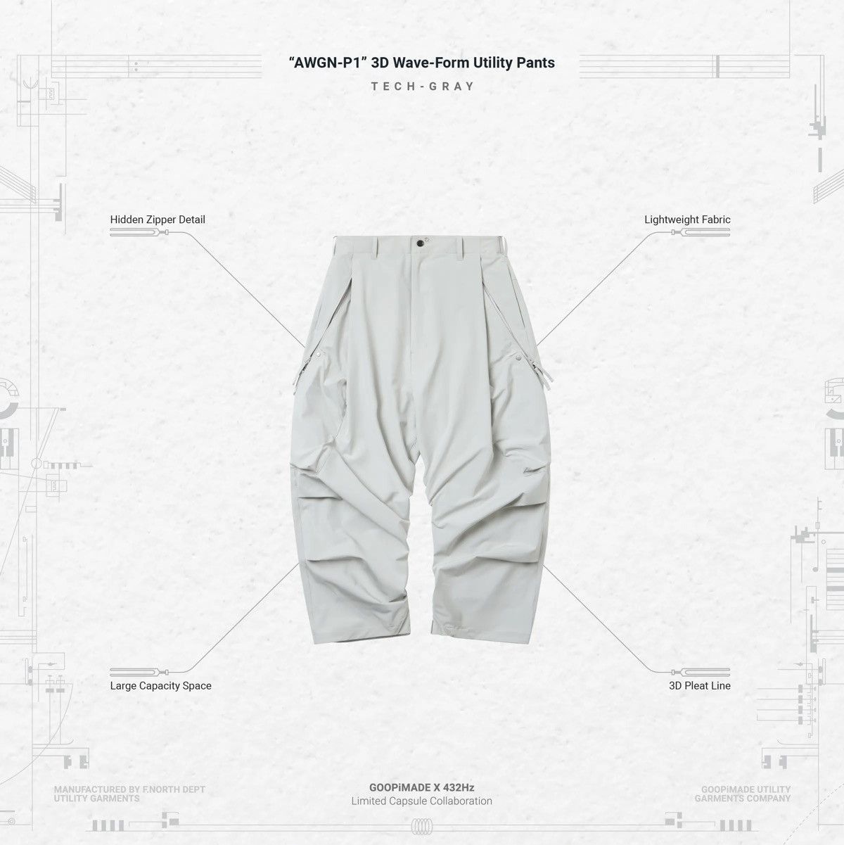 GOOPiMADE GOOPiMADE - AWGN-P1 3D - Wave-Form Utility Pants Size US 34 / EU 50 - 3 Thumbnail