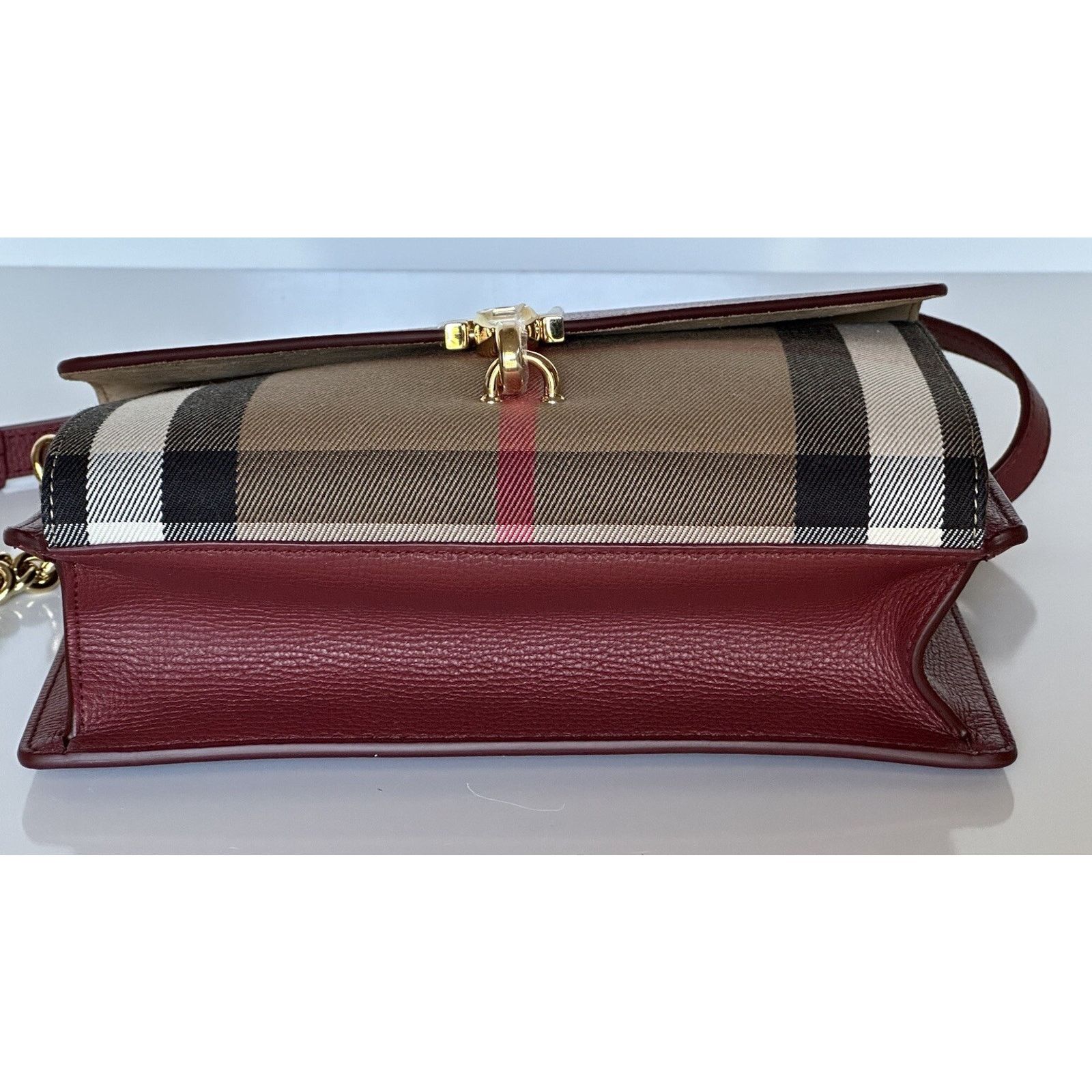 Burberry Small Macken House Check Leather Bag 8080159
