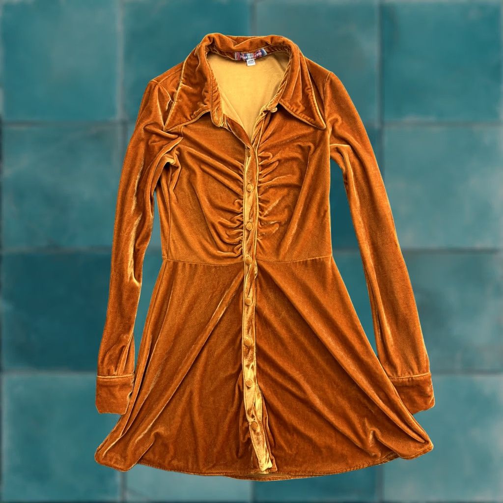 urban outfitters orange velvet dress Urban Outfitters | Dresses | Uo Orange Crushed Velvet Bodycon Dress