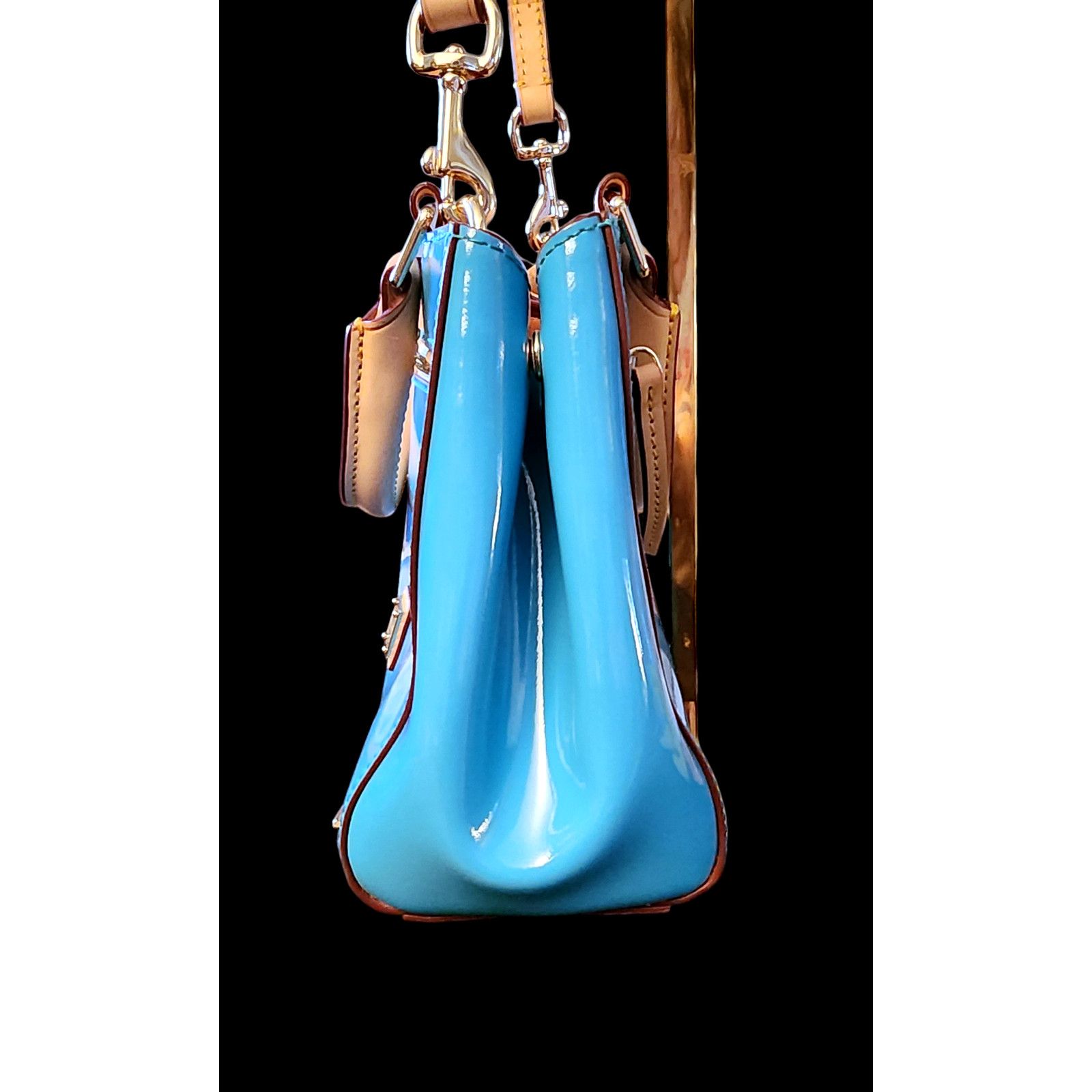 Dooney & Bourke Dooney & Bourke Patent Small Zip Satchel Crossbody Size ONE SIZE - 9 Thumbnail