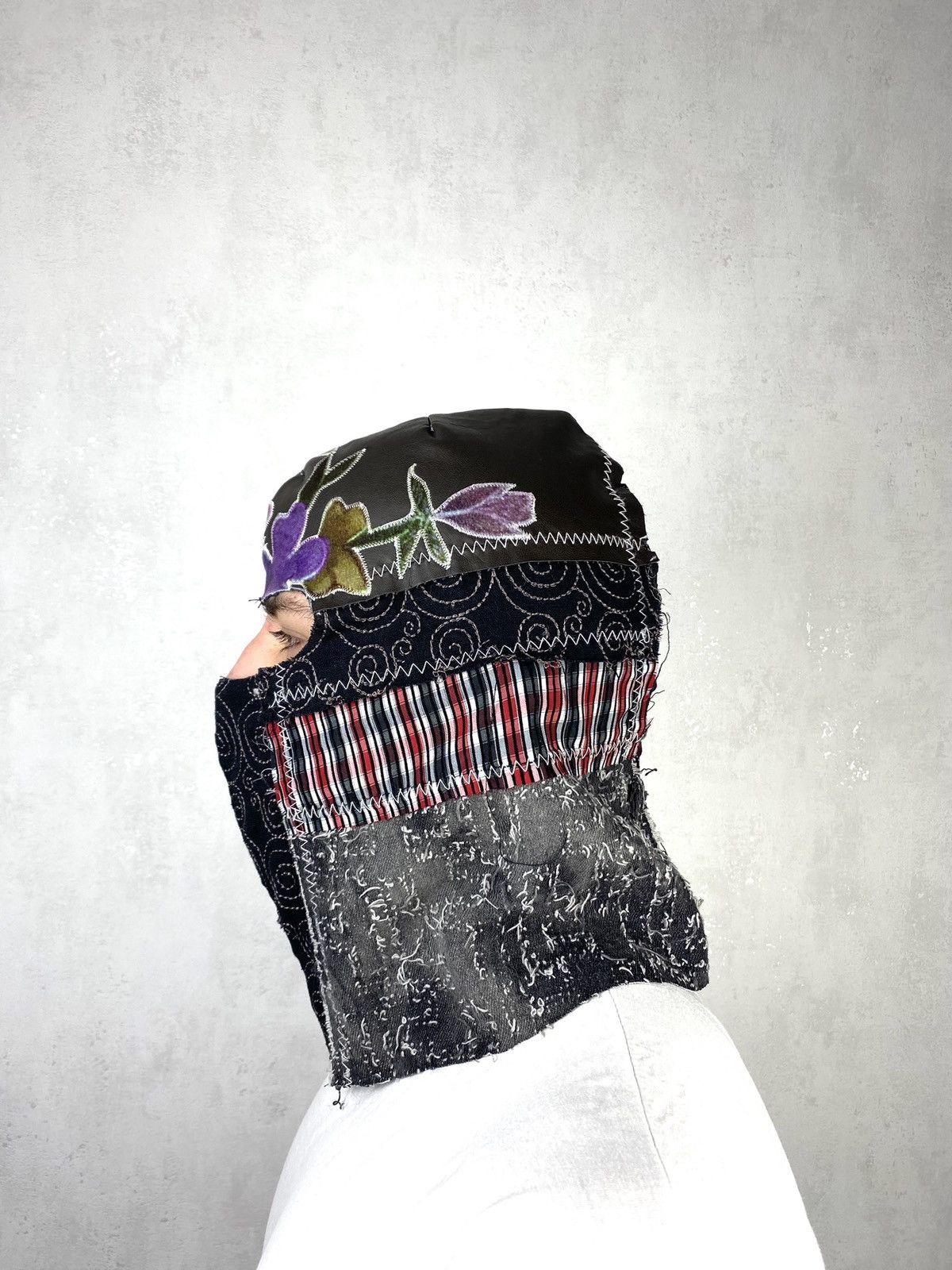 Japanese Brand Rare! Vintage Japanese Patchwork Balaclava Kapital Style Size ONE SIZE - 4 Thumbnail