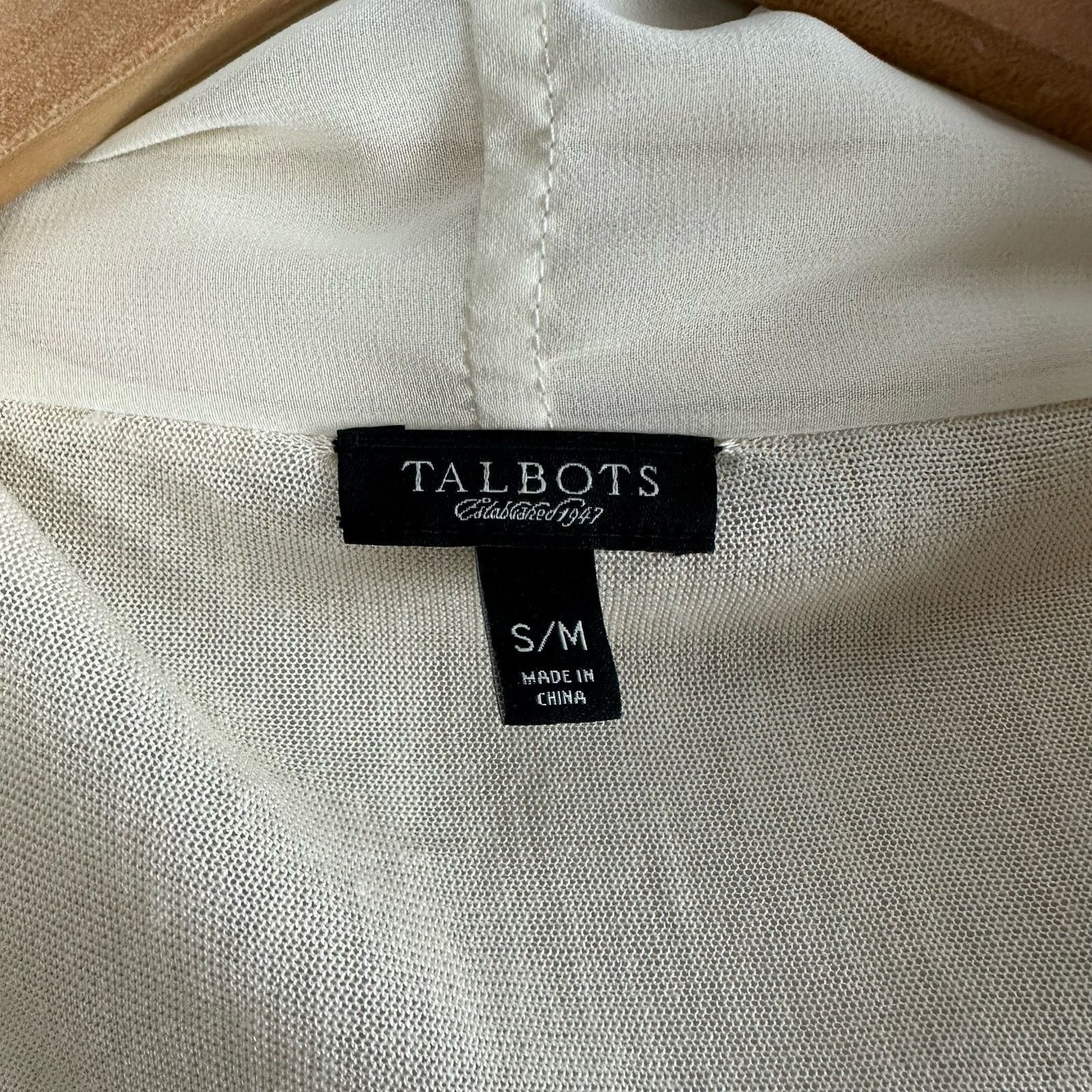 Other Talbots Ivory Chiffon Layered Open Cardigan Sweater S M Size M / US 6-8 / IT 42-44 - 7 Thumbnail
