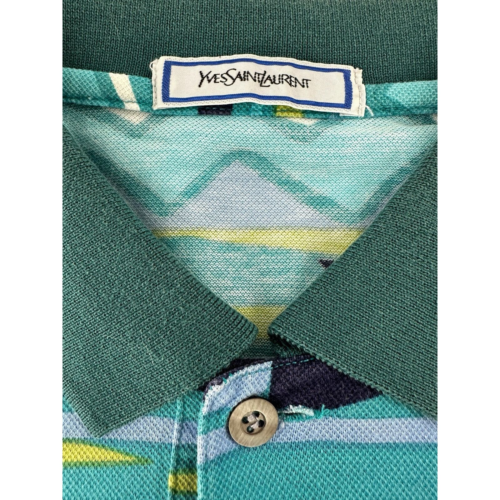 Yves Saint Laurent Yves Saint Laurent All-Over Print Polo Shirt Size US M / EU 48-50 / 2 - 8 Thumbnail