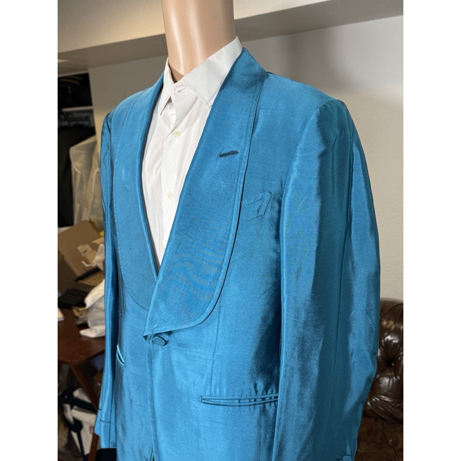 Tom Ford Tom Ford Turqouise Tuxedo Dinner Jacket 48R 38R 32x32 Pants Size 38R - 7 Thumbnail