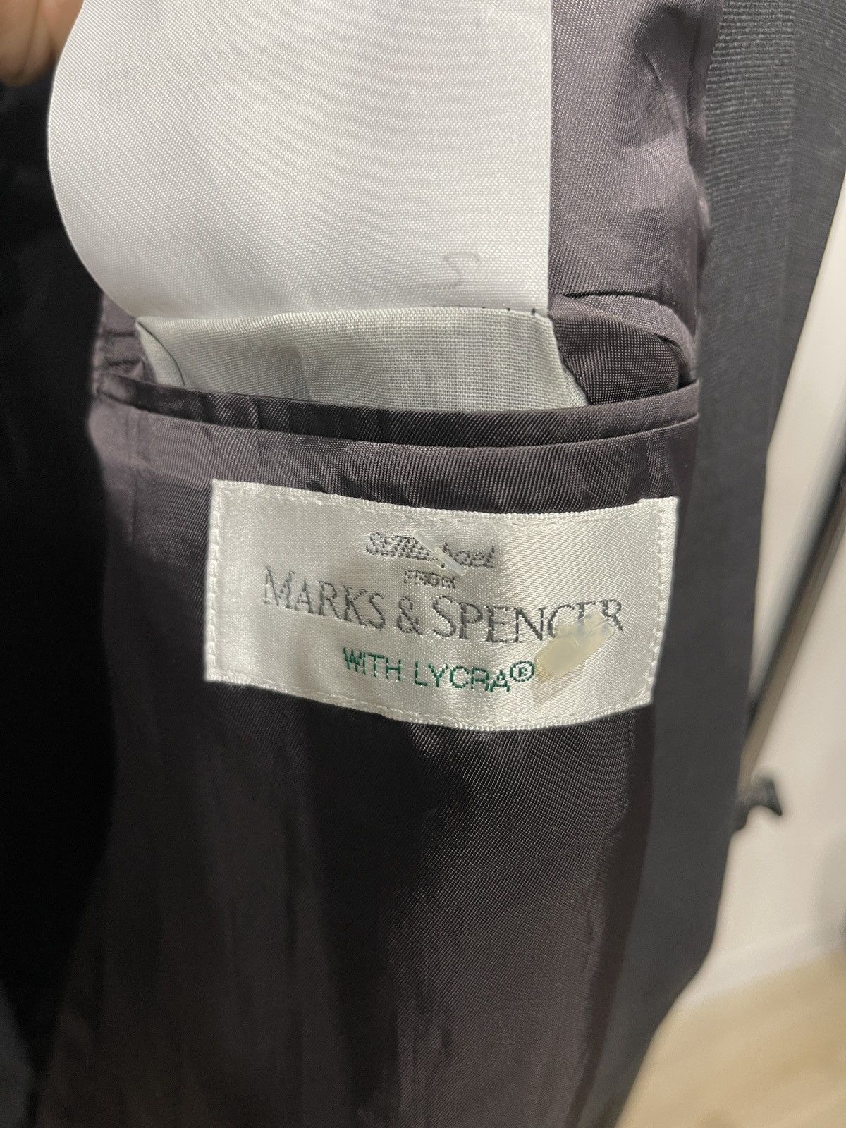 Marks & Spencer Vintage blazer double-breasted classic jacket/ sport coat 46 Size 46L - 6 Thumbnail