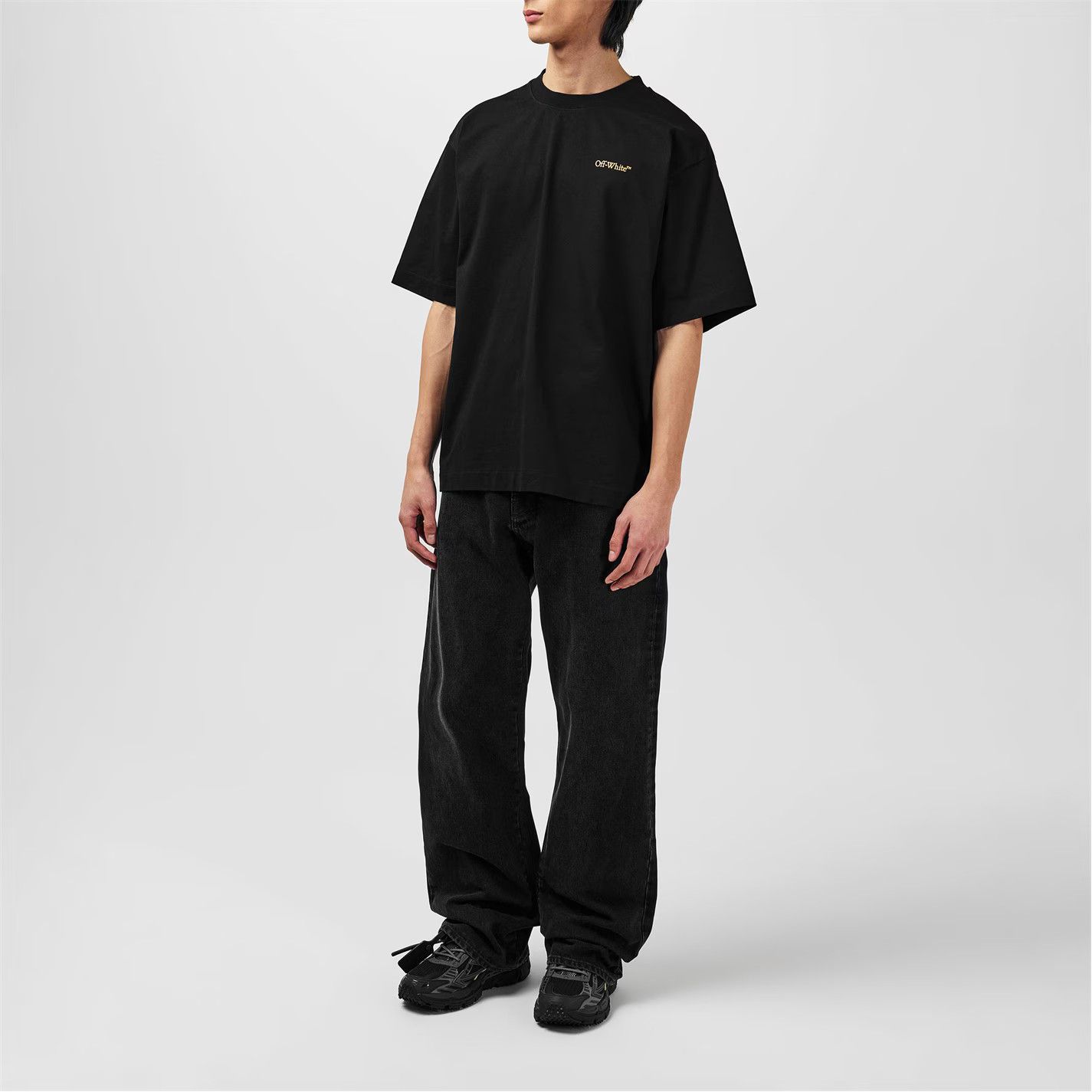 Off-White o1g2r1mq0326 Diag Relax Straight Leg Jeans in Black Size US 32 / EU 48 - 5 Thumbnail