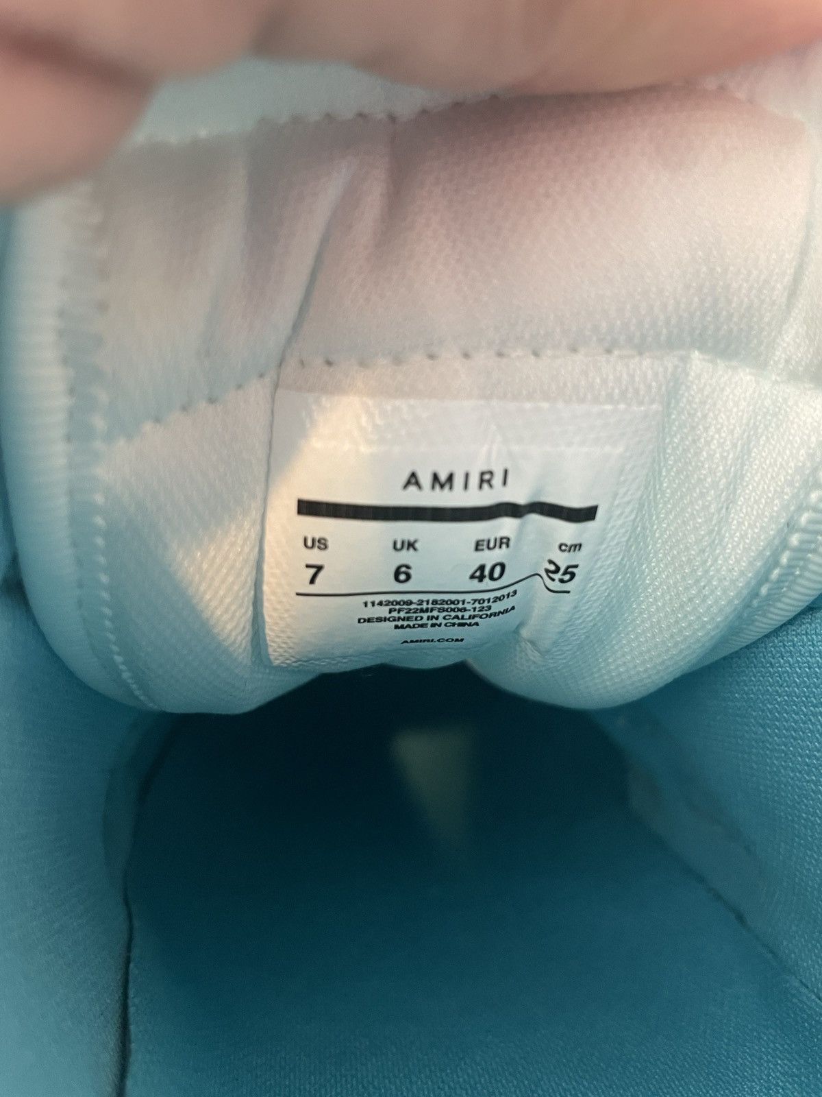 Amiri Amiri Skel Top Low - Bandana White/Blue Size US 7 / EU 40 - 14 Thumbnail