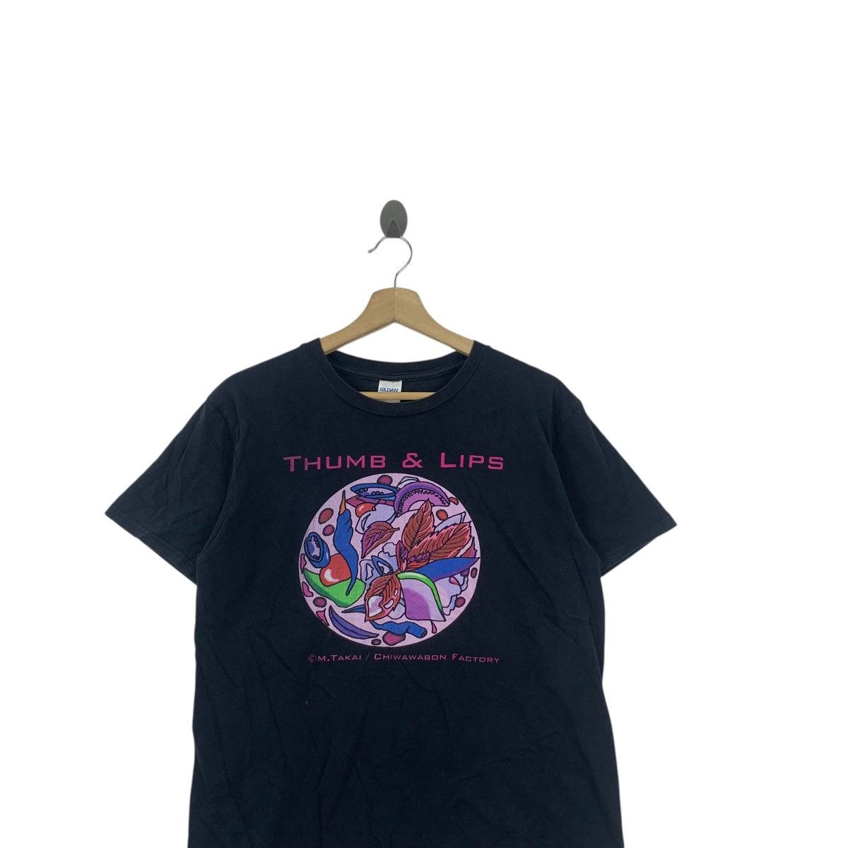 Band Tees CHIWAWABON THUMB & LIPS Cafe Music Band Tee Shirt Top Size M / US 6-8 / IT 42-44 - 2 Thumbnail