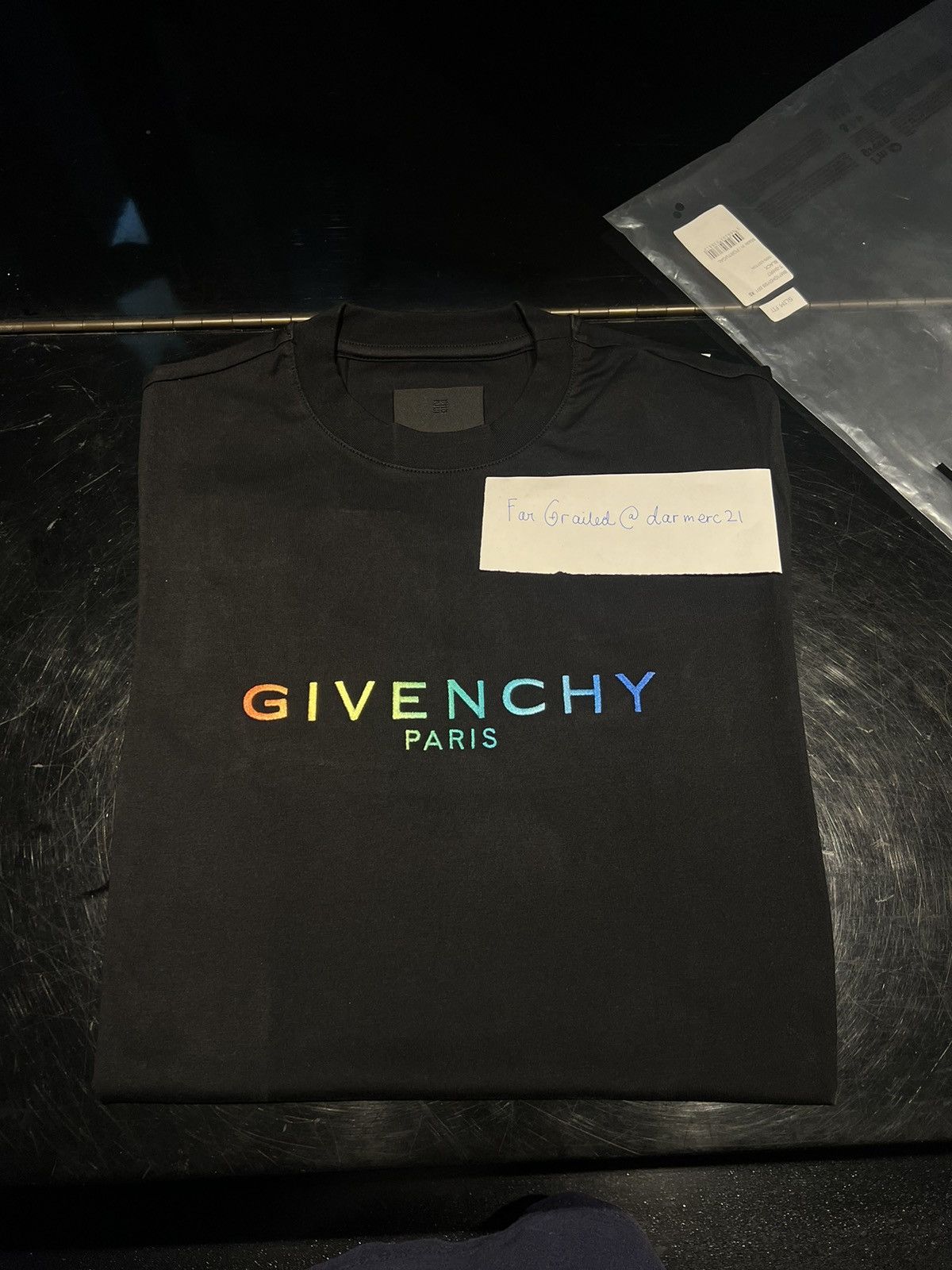 Givenchy Givenchy Rainbow Logo Embroidered Tee Size US XS / EU 42 / 0 - 1 Thumbnail