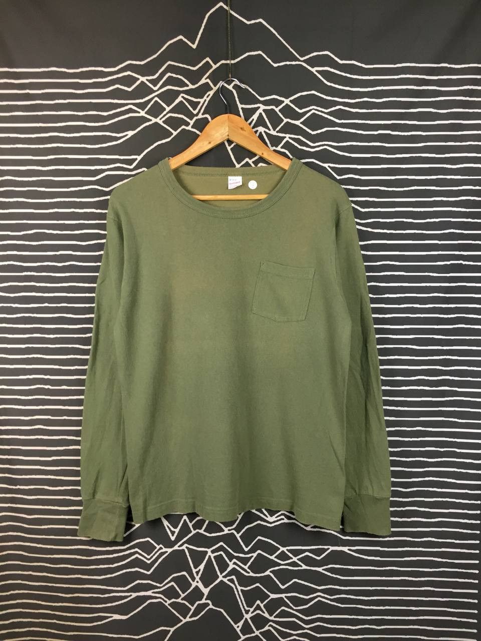 Vintage Vtg Healthknit Olive Green Workwear Style Long Sleeve Tee Size US M / EU 48-50 / 2 - 2 Thumbnail