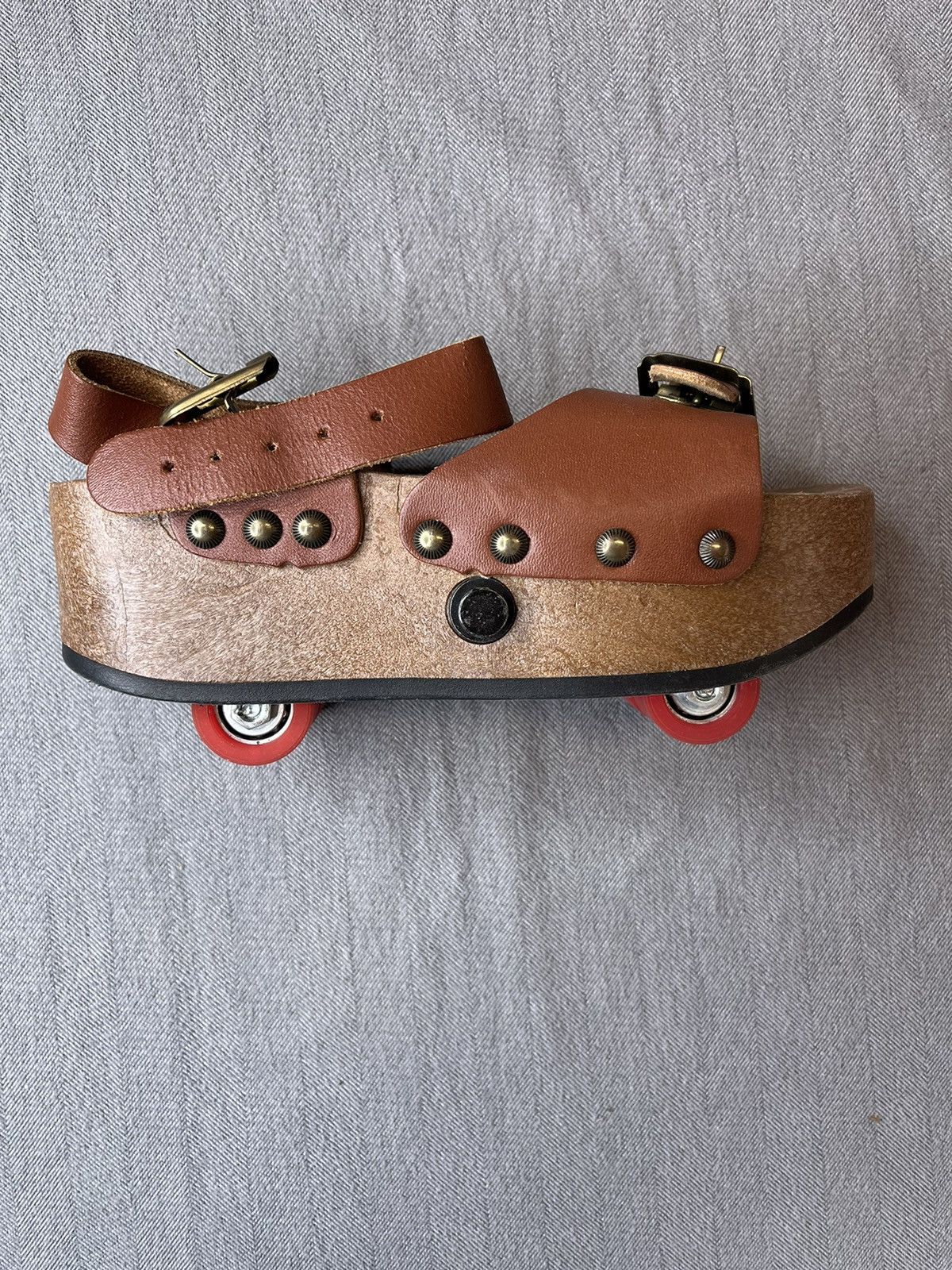 image of Italian Designers x Vintage 70S/80S Omnia’C Convertible Roller Skates Shoes in Brown, Women's (Size