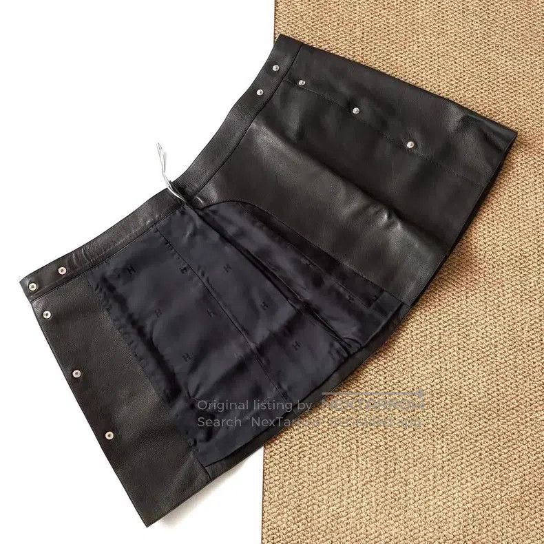 Hermes Hermes Black Leather Skirt Size 24" / US 00 / IT 34 - 9 Thumbnail