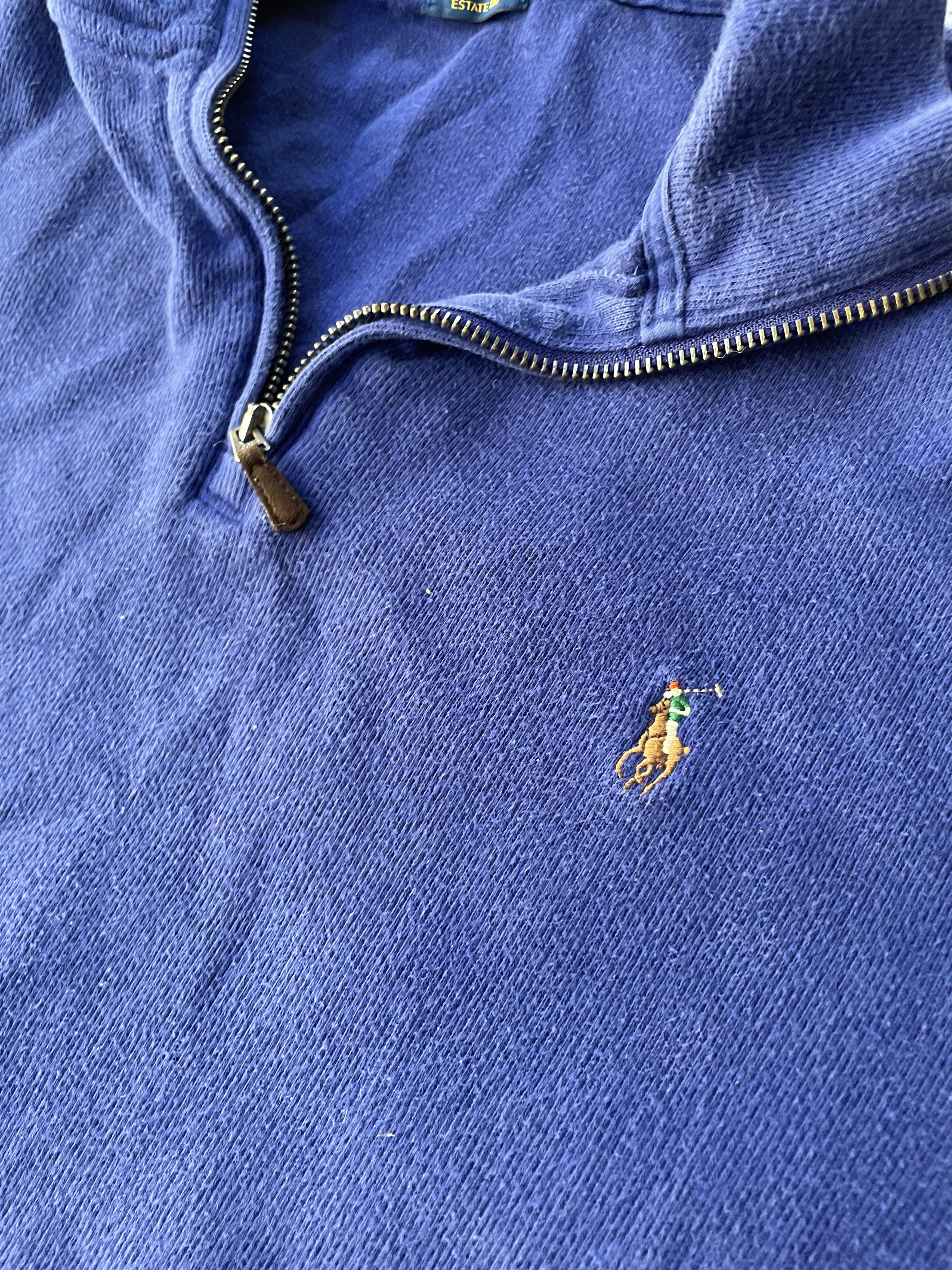 Polo Ralph Lauren Vintage blue polo quarter zip Size US L / EU 52-54 / 3 - 1 Thumbnail