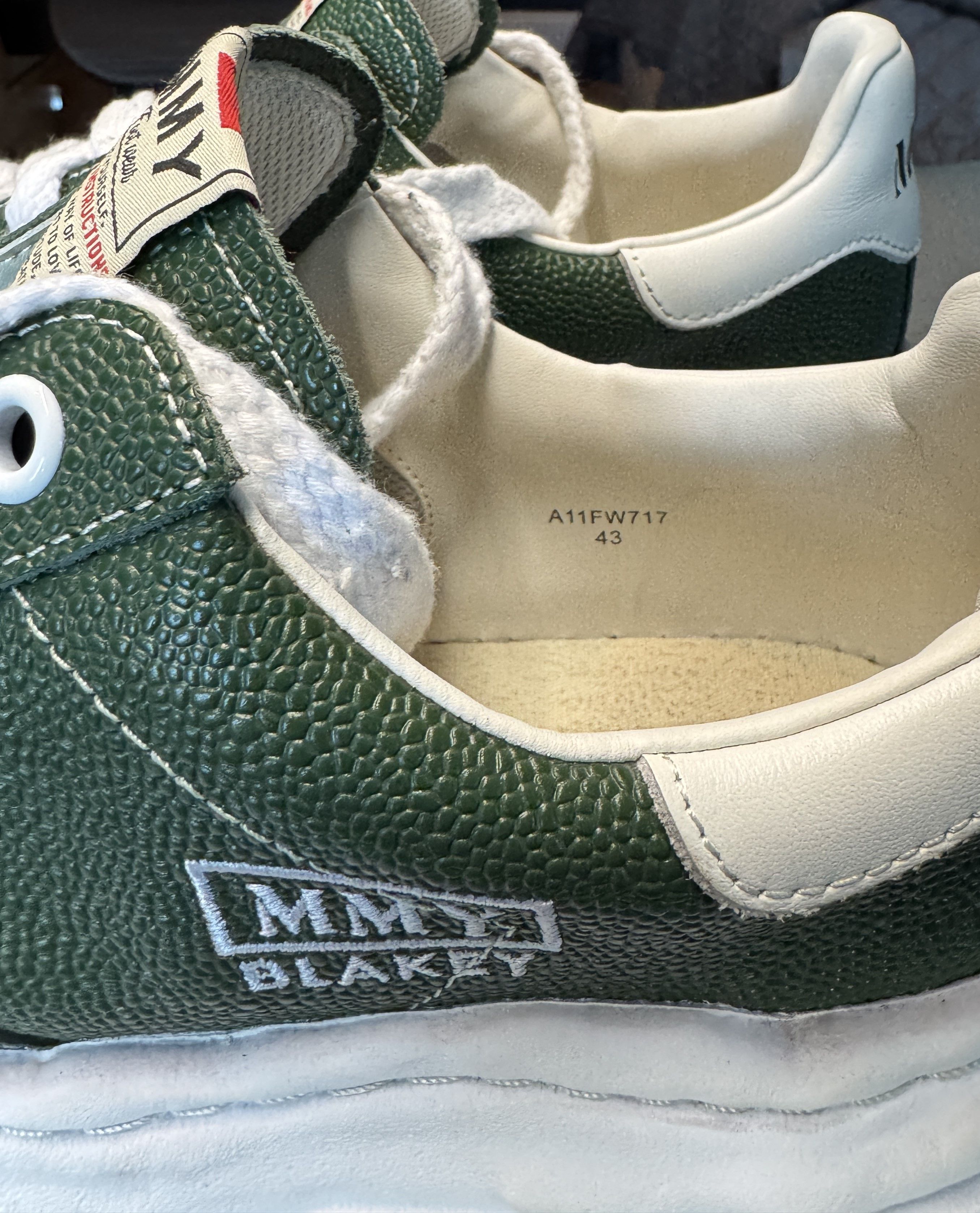 Maison MIHARA YASUHIRO MAISON MIHARA YASUHIRO MMY BLAKEY PEBBLE LEATHER GREEN SZ 43 Size US 10 / EU 43 - 9 Thumbnail